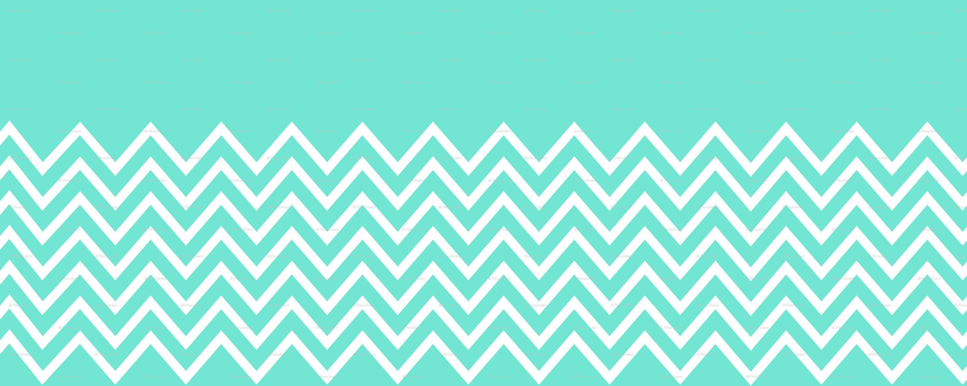 mint chevron wallpaper with anchor