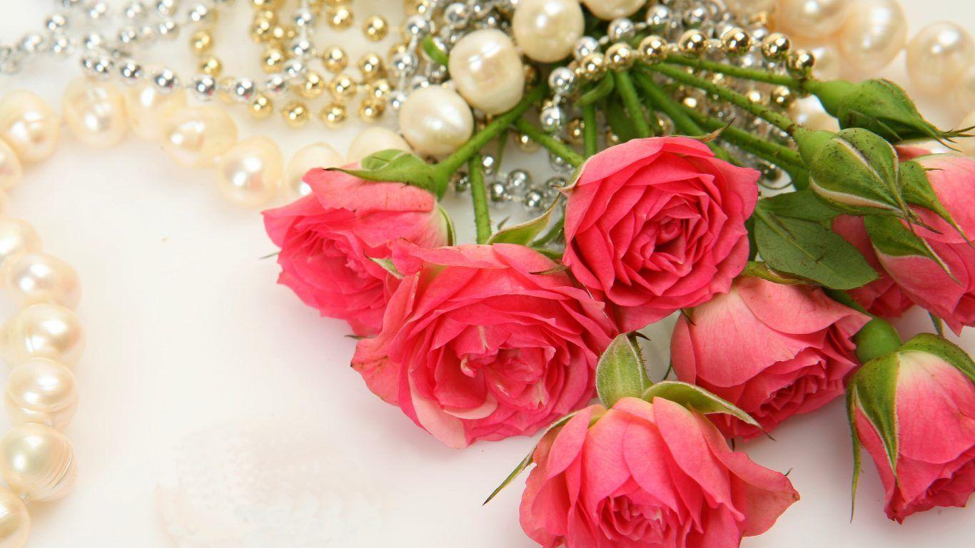 Flowers: Love Flowers Roses Petals Nature Pearls Bouquet Rose