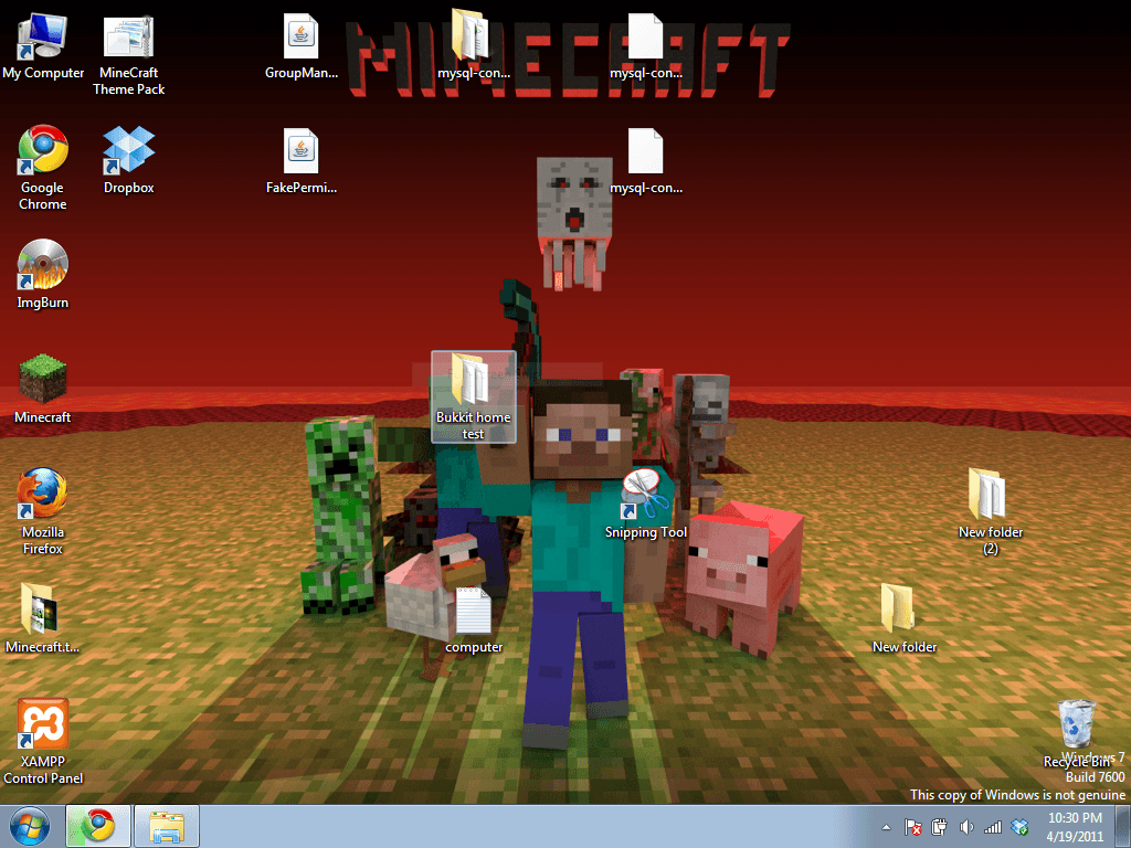 MineCraft Windows 7 Theme Pack