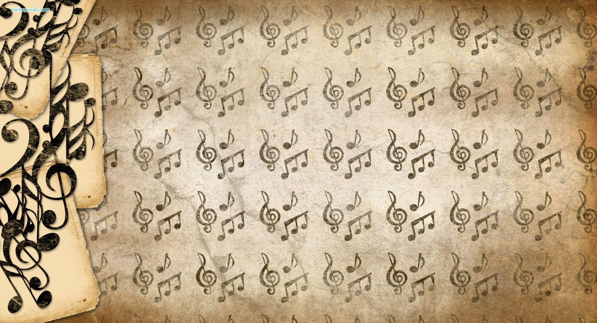 music background. Old Music Notes Twitter Background. Twitter