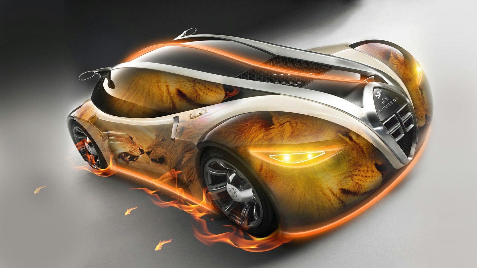Free 3D Car Effect Peugeot Wallpaper HD Download