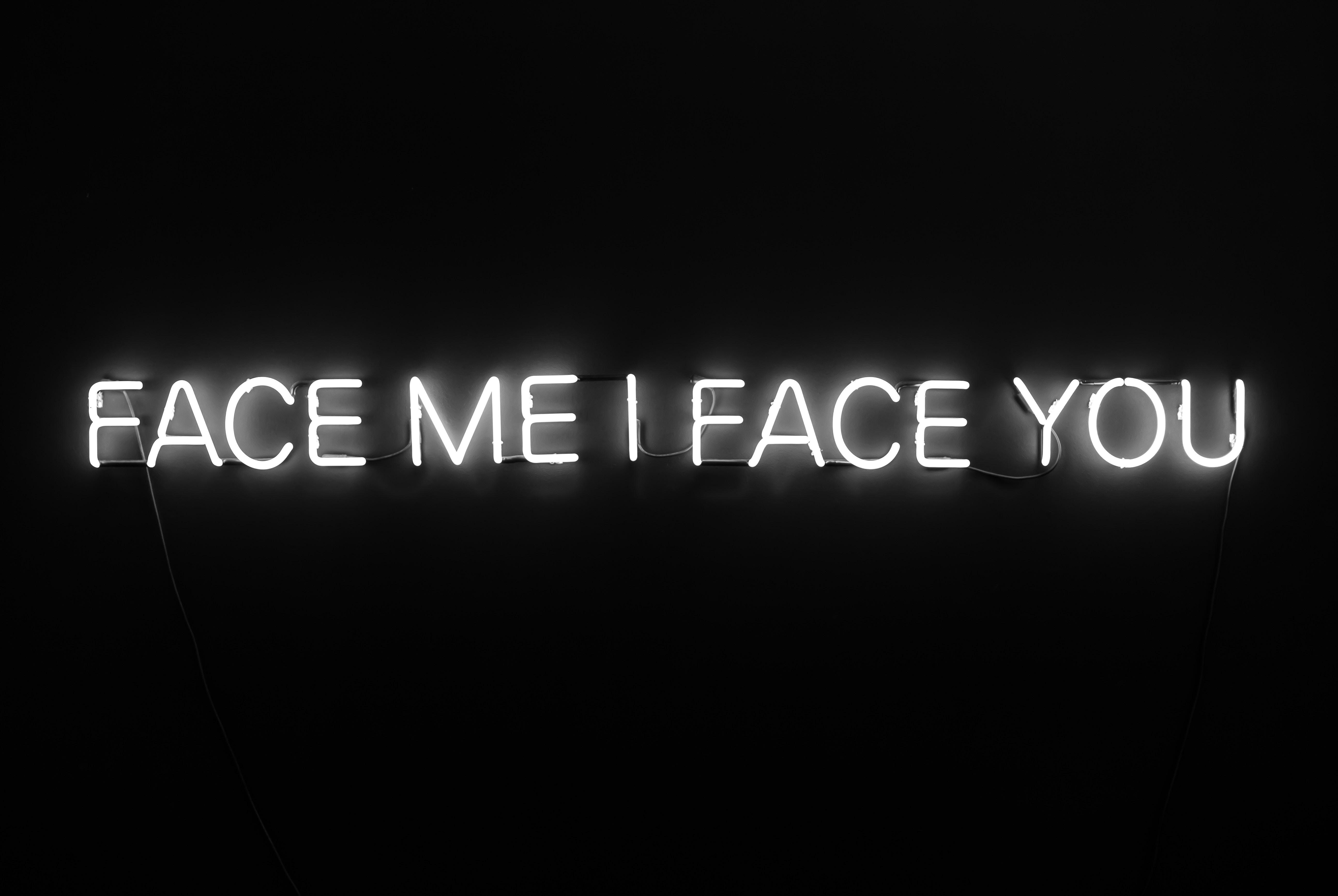 wallpaper inscription, neon, letters, black background HD