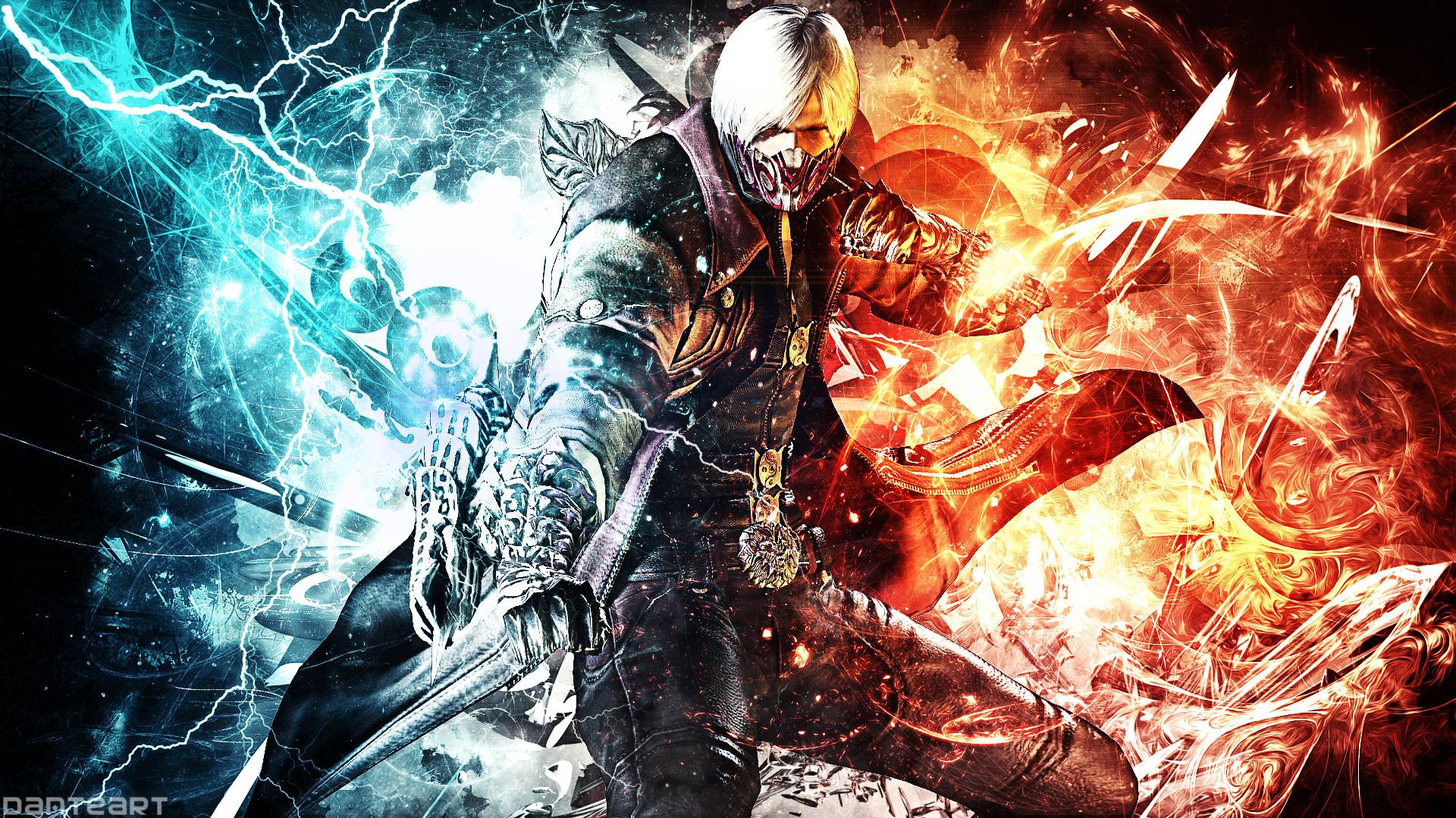 Download Dante and Angels in the stylish world of Devil May Cry Wallpaper