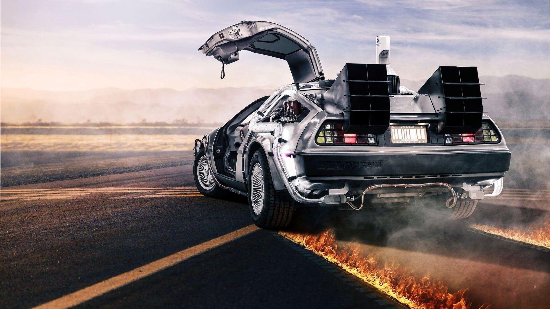DeLorean Back To The Future Car Wallpaper  Back to the future Delorean Delorean  time machine