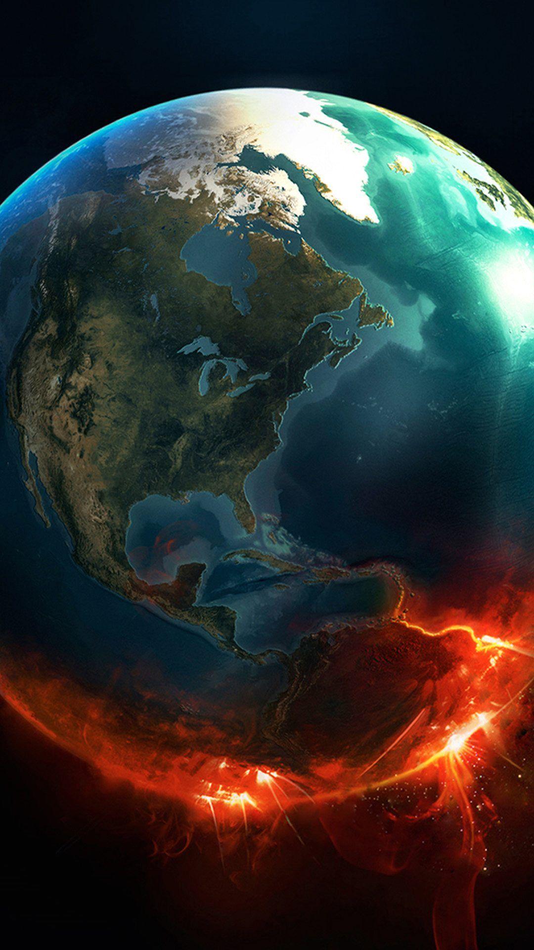 Earth Exploding 1080 x 1920 Wallpaper Vertical. file