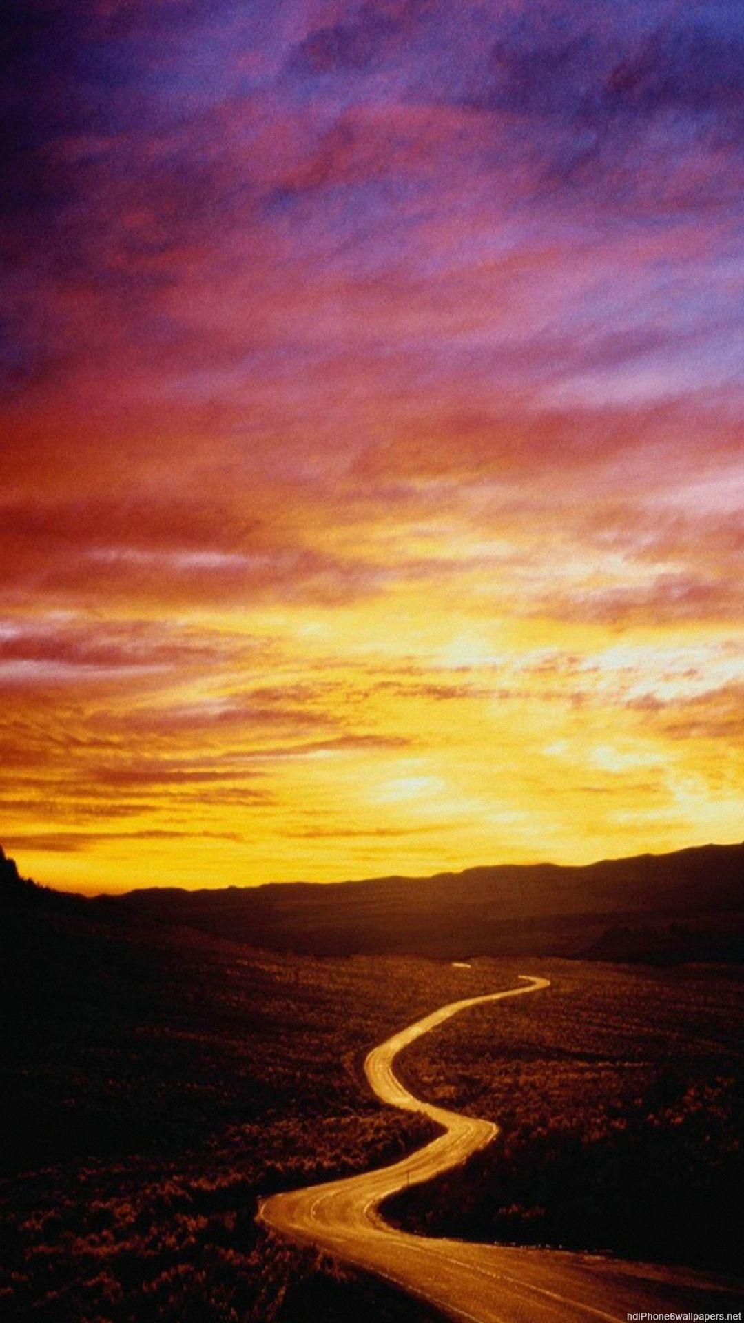 Road Sunset iPhone 6 wallpaper HD and 1080P 6 Plus Wallpaper