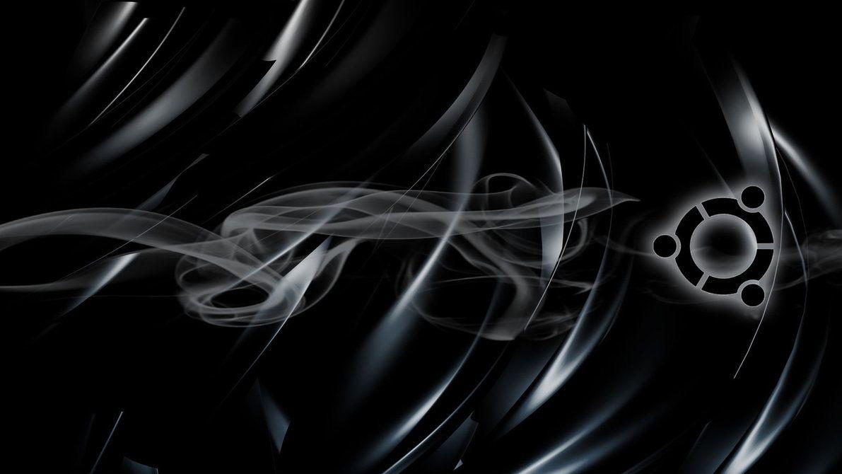 Ubuntu Black Satin Smoke Wallpaper