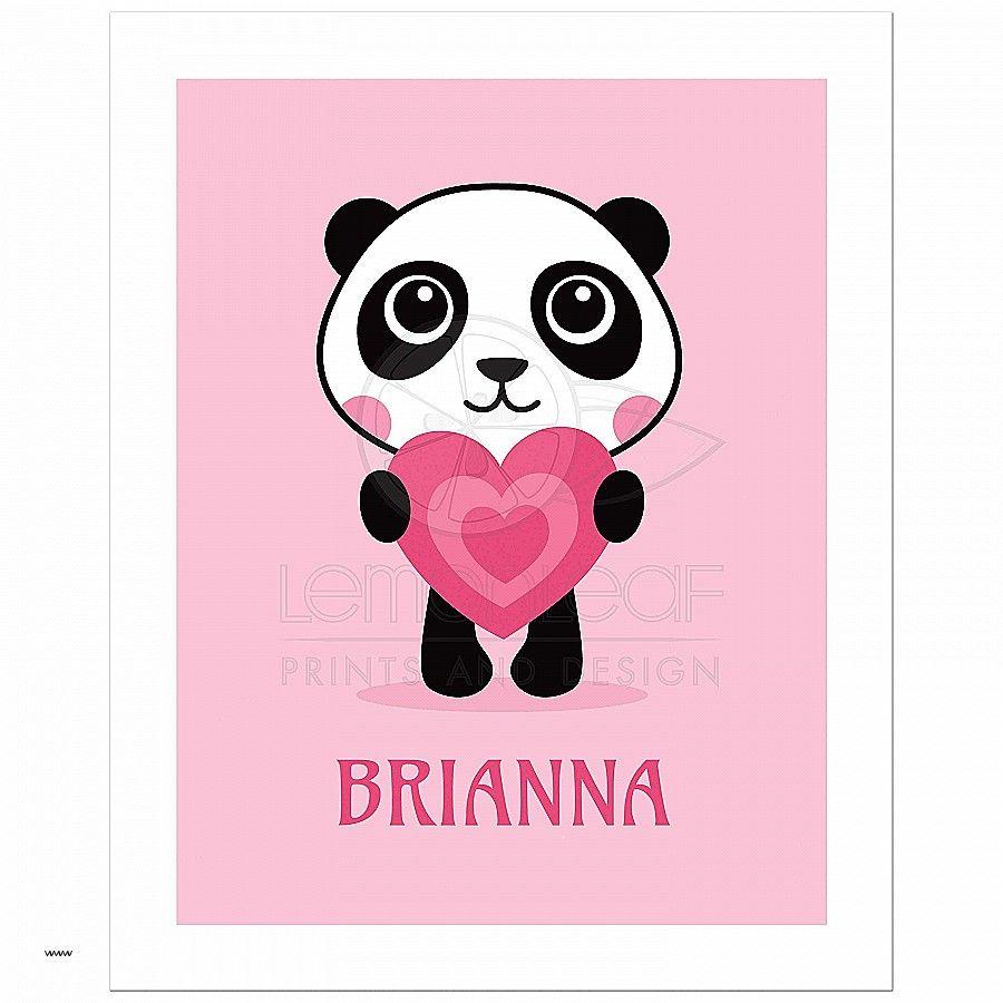 Name Wall Art For Nursery Best Of Panda Holding Pink Love Heart High