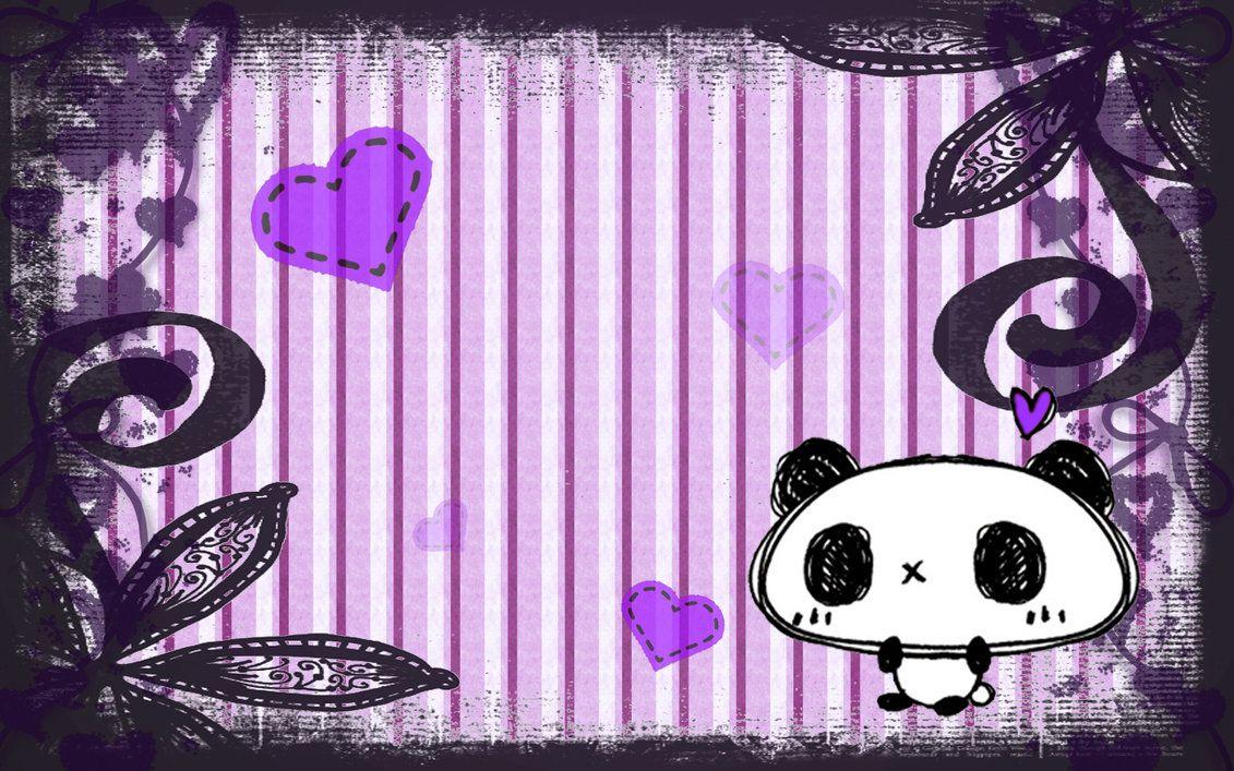purple panda wallpaper