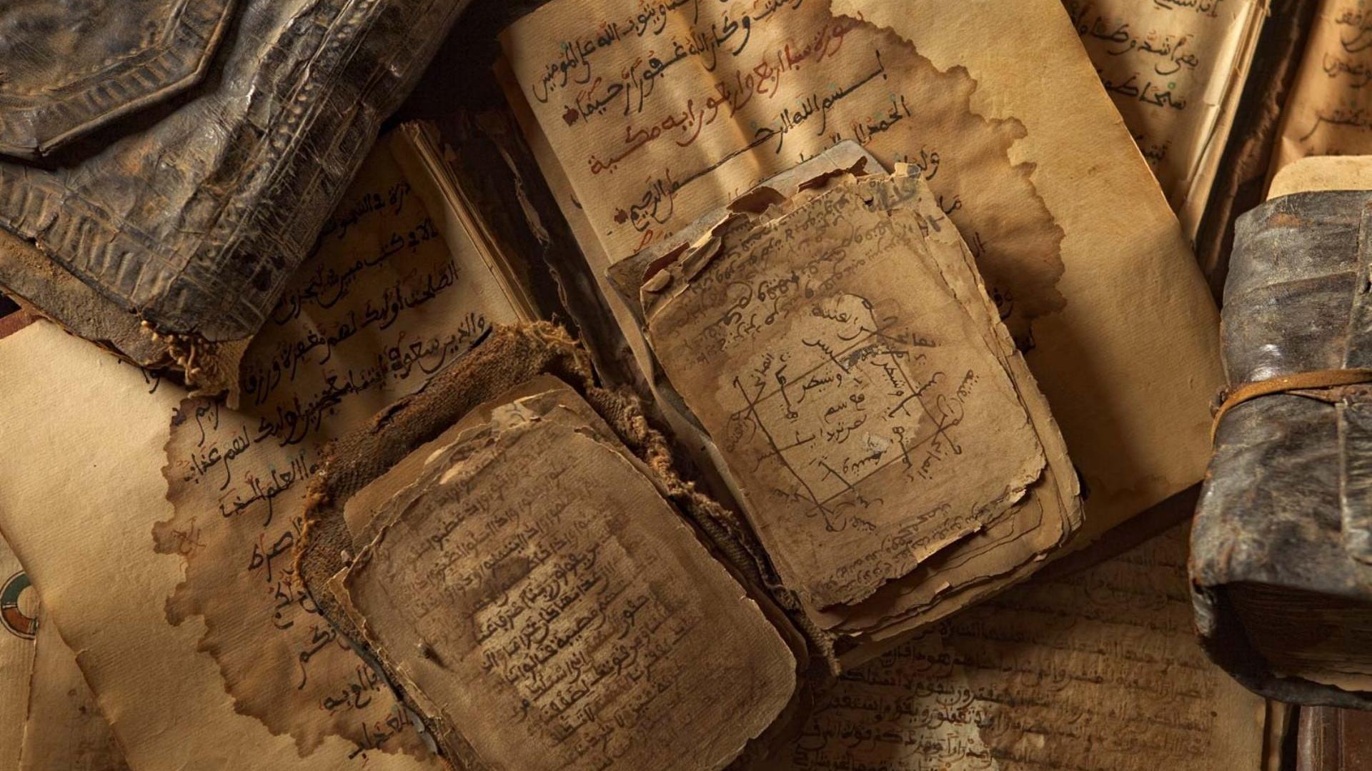 Paper text books national geographic ancient arabic manuscript