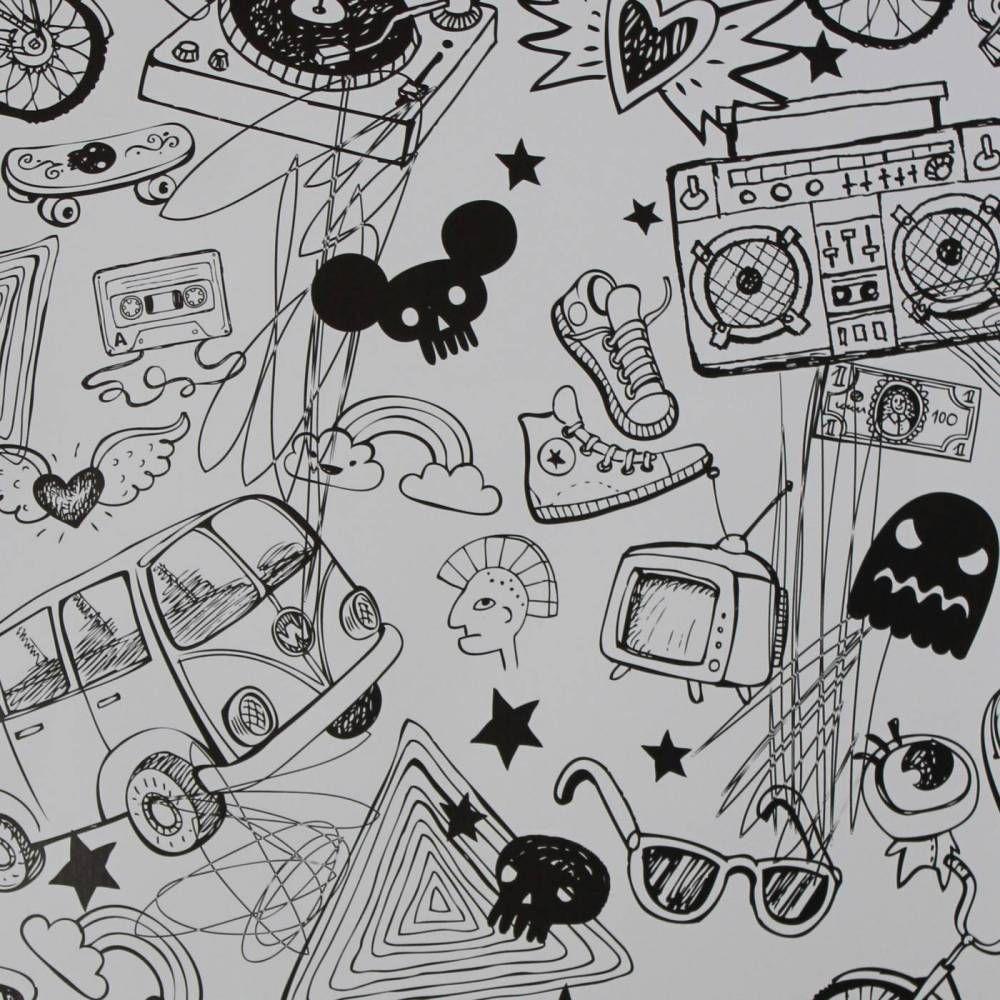 Papel de parede grafite kombi 005. pesquisas p projetos