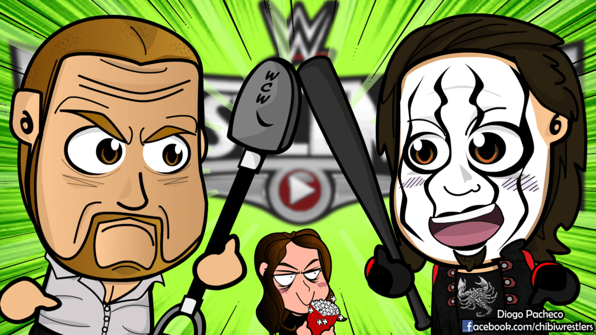 Triple H vs Sting Chibi Wallpaper