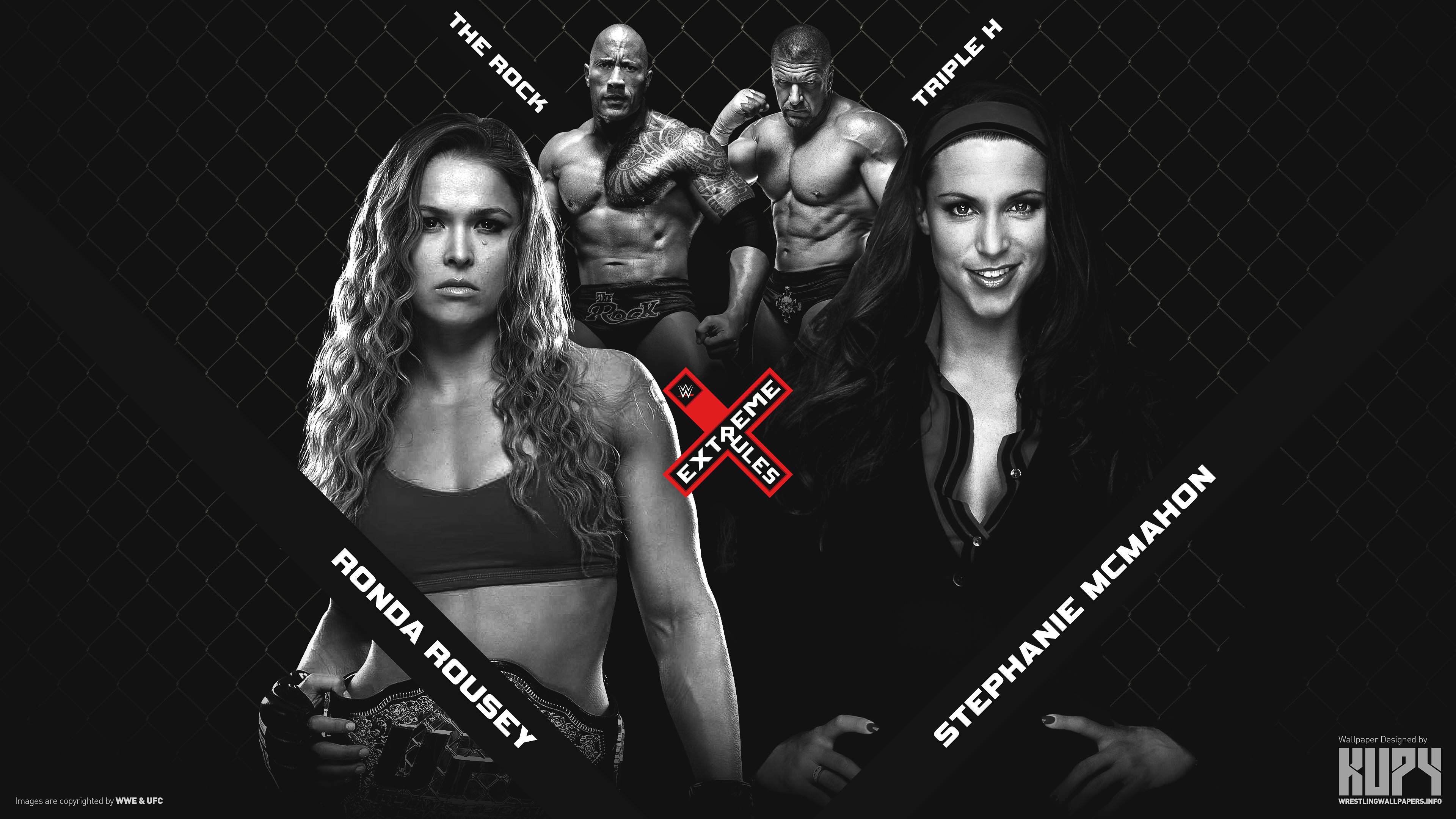 NEW Extreme Rules Mixed Tag Steel Cage Match: The Rock & Ronda
