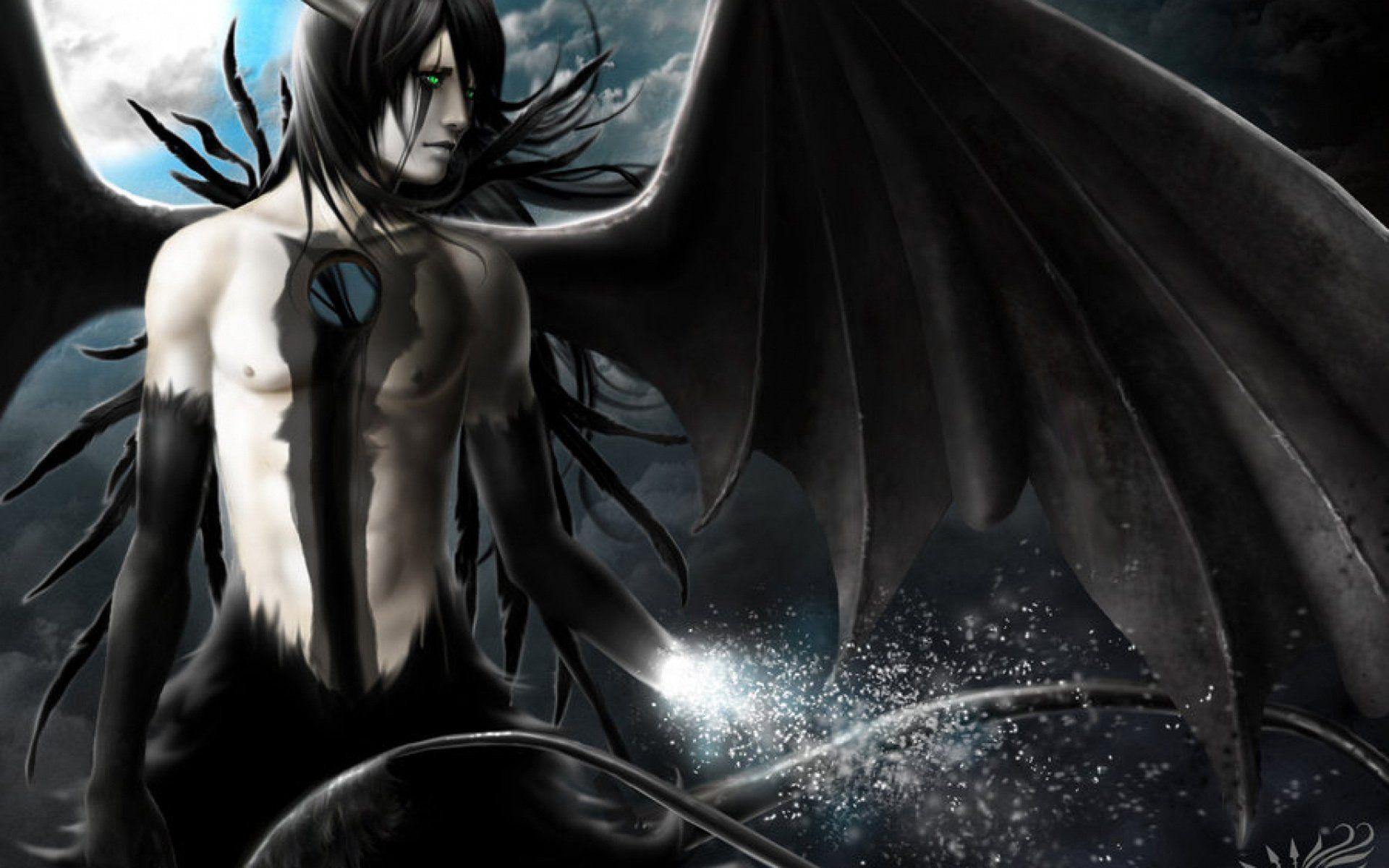 Moon Bleach art ulquiorra schiffer Ulquiorra of bleach wings anime
