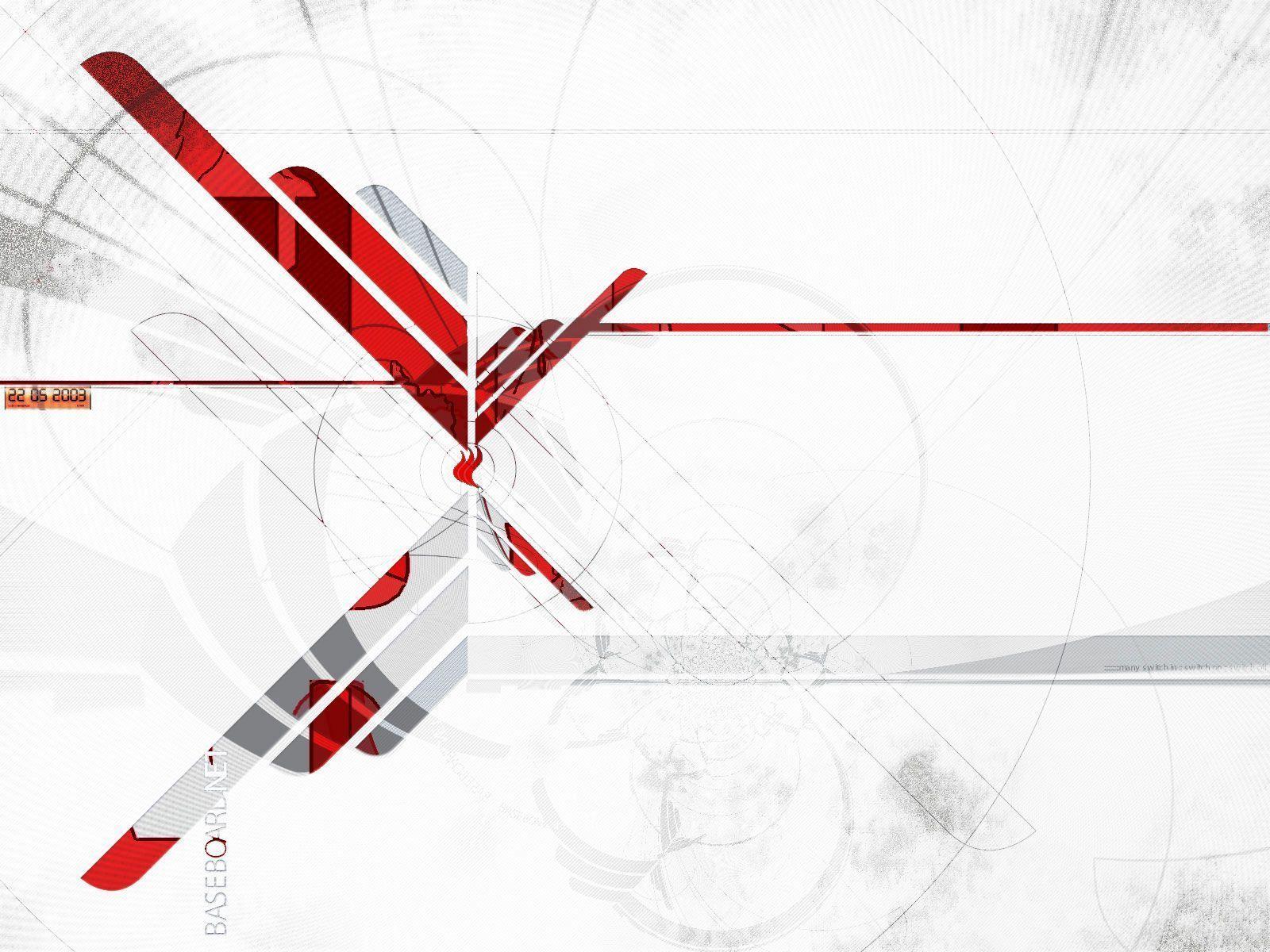 Red And White Abstract Wallpaper Group (156)
