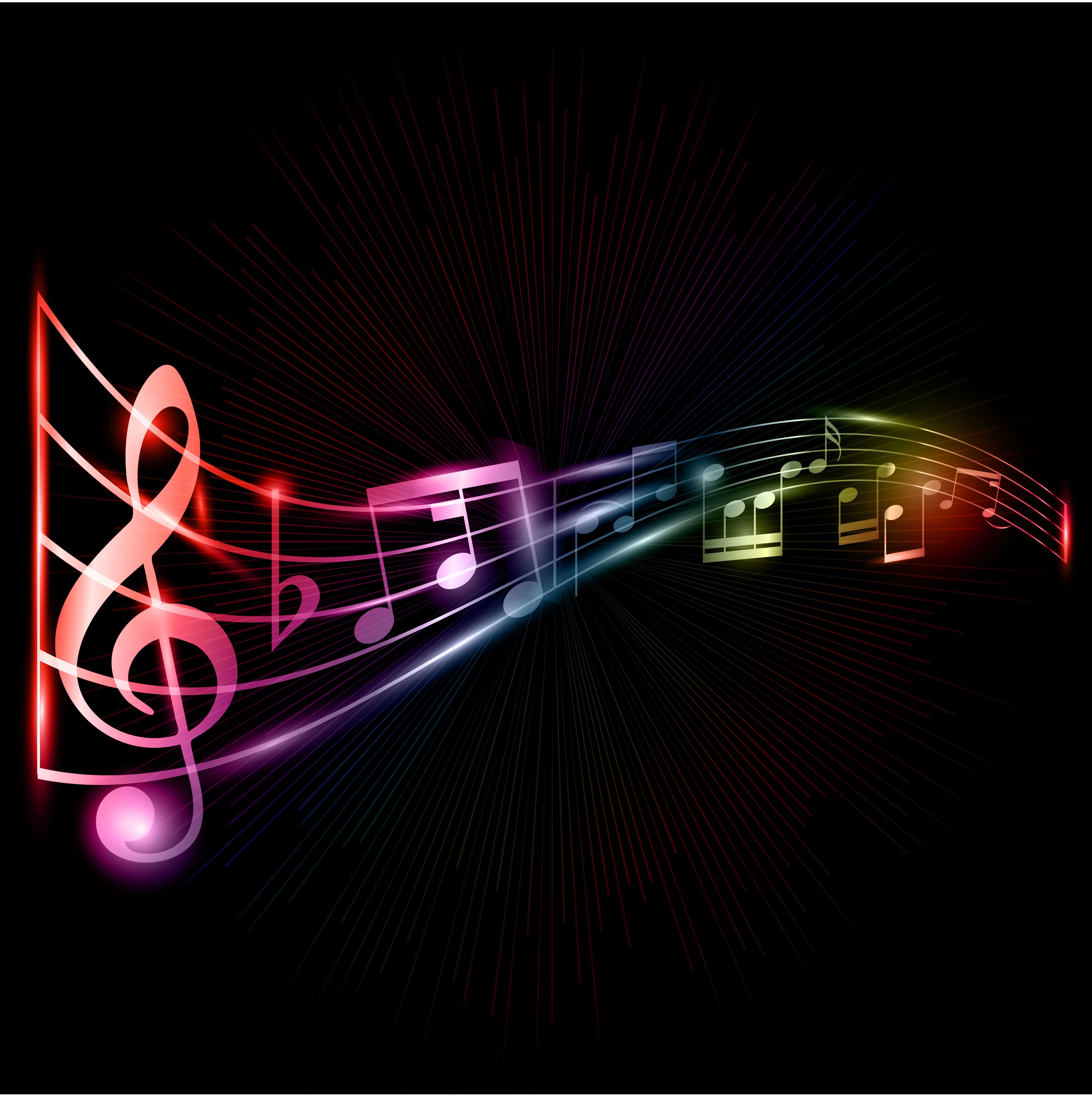 Colorful Music Notes Wallpaper. Free download best Colorful Music