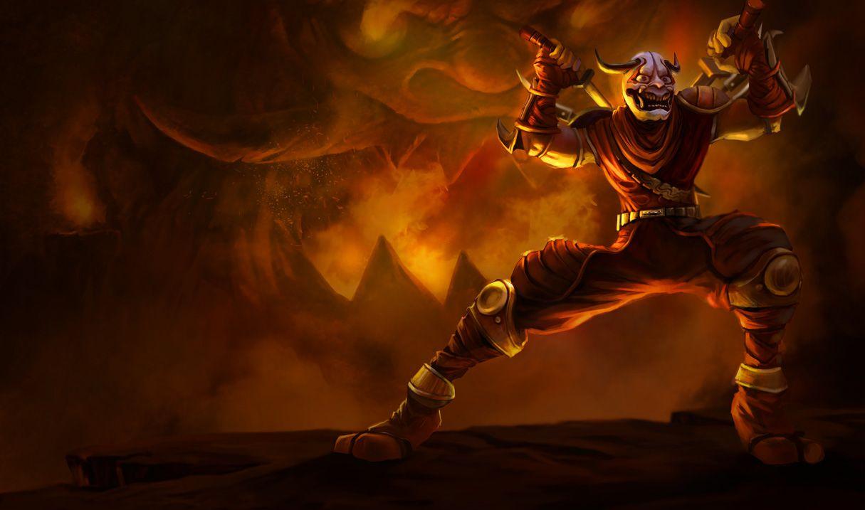 Blood Moon Shen Skin of Legends Wallpaper