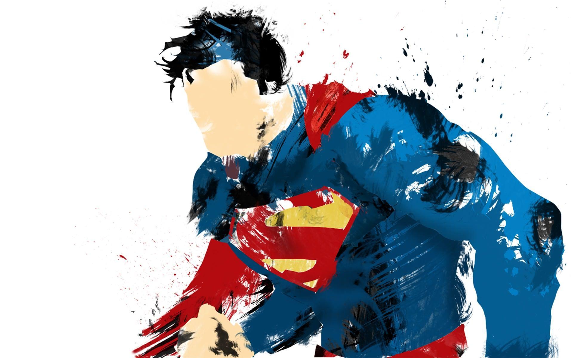 Superman Man of Steel Painted Wallpaper