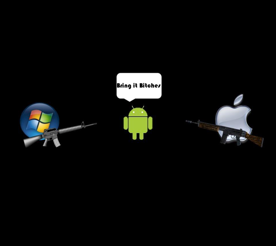 Android vs Apple Wallpaper