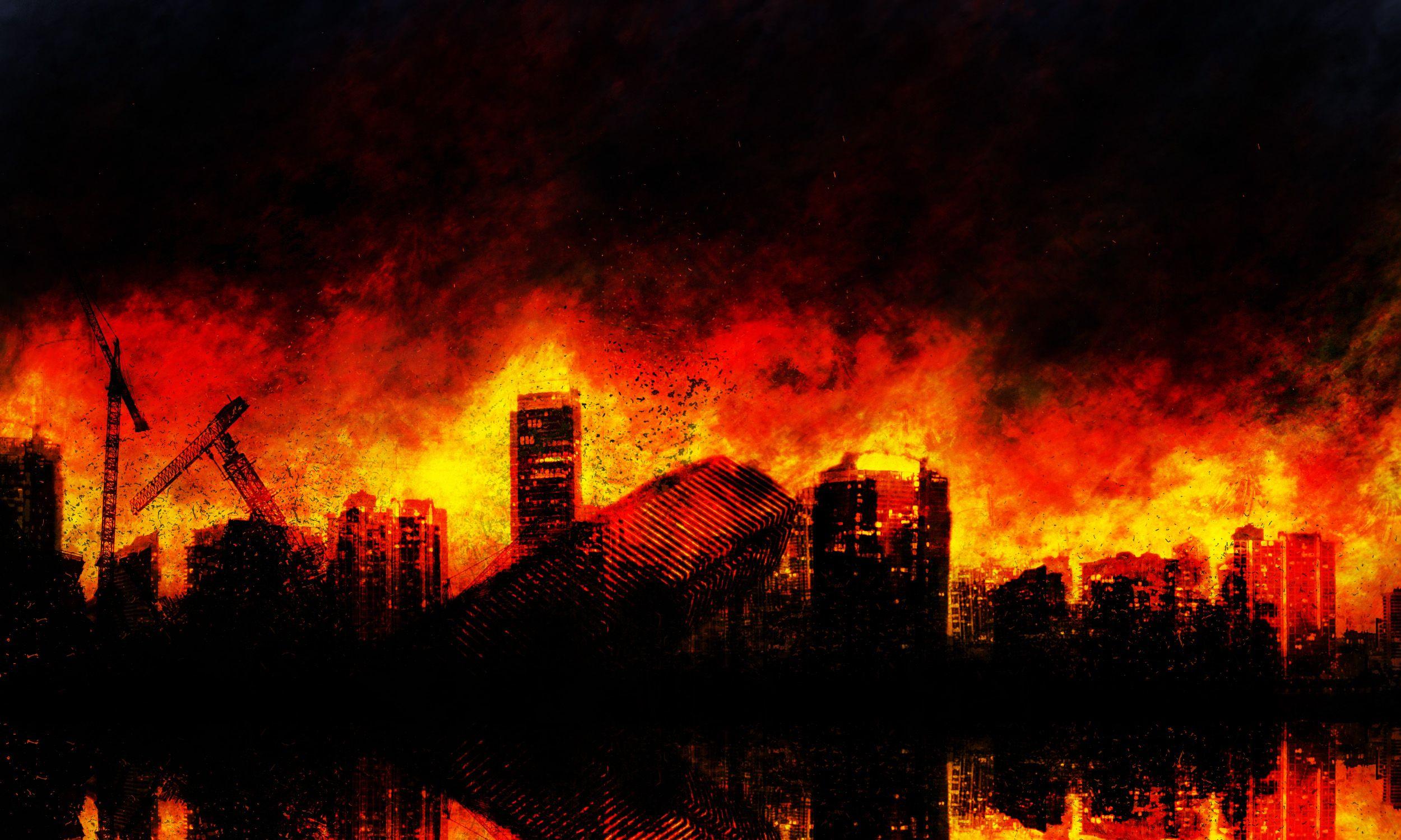 Burning City by Stellarian on Newgrounds