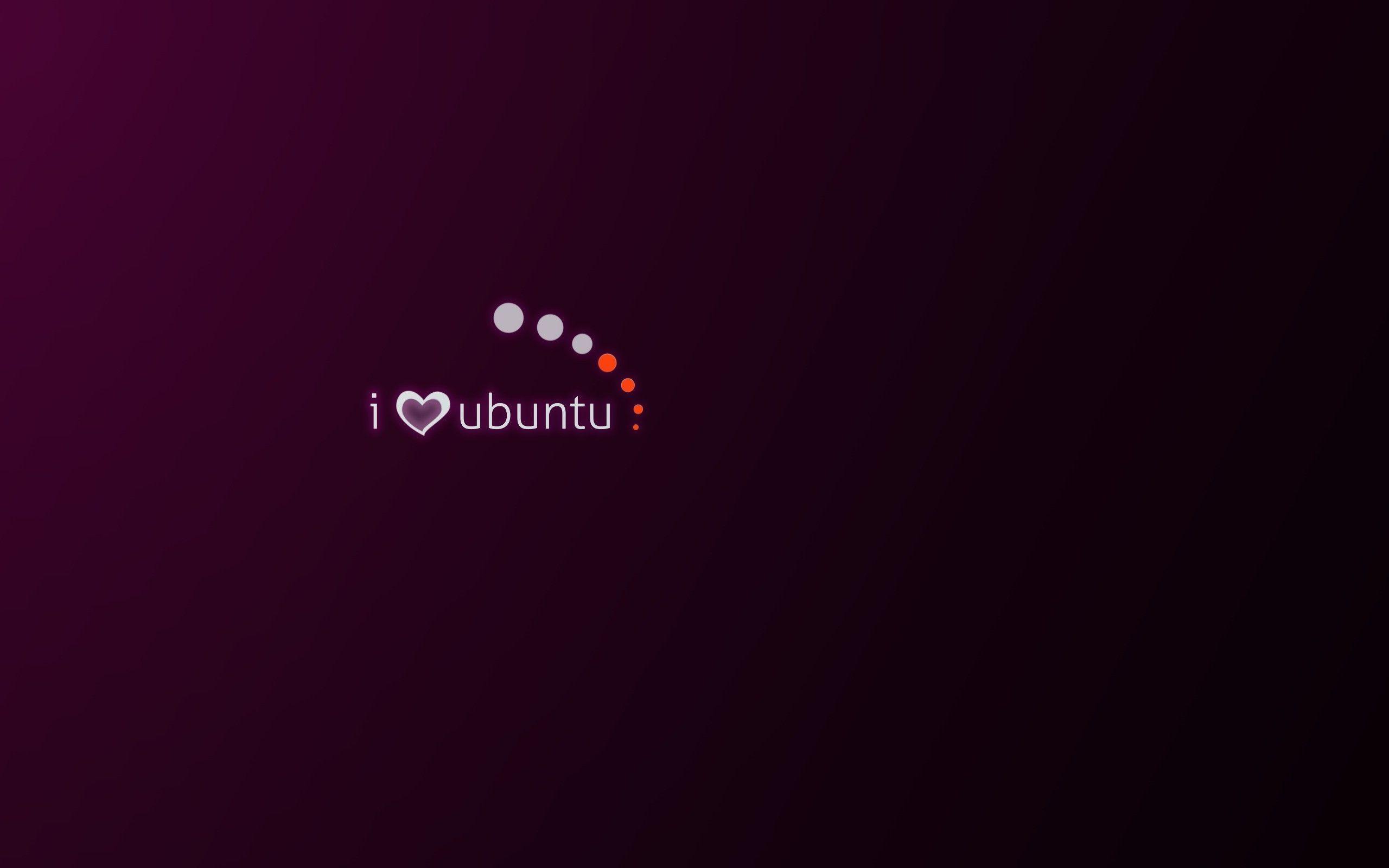 Ubuntu Love Logo Purple Background Wallpaper Wallpaper