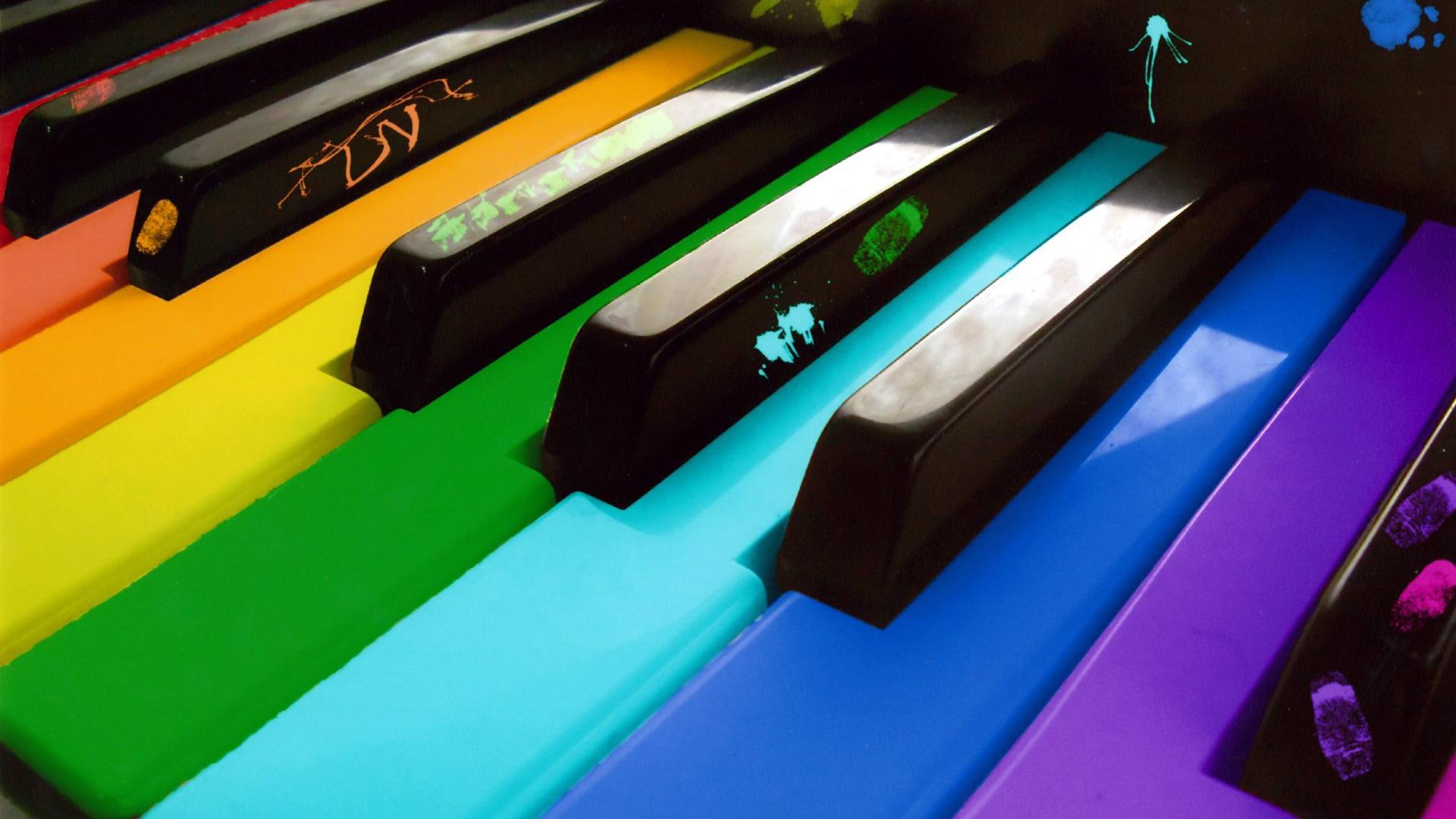 Multicolor Piano HD Wallpaper FullHDWpp HD Wallpaper 1920x1080