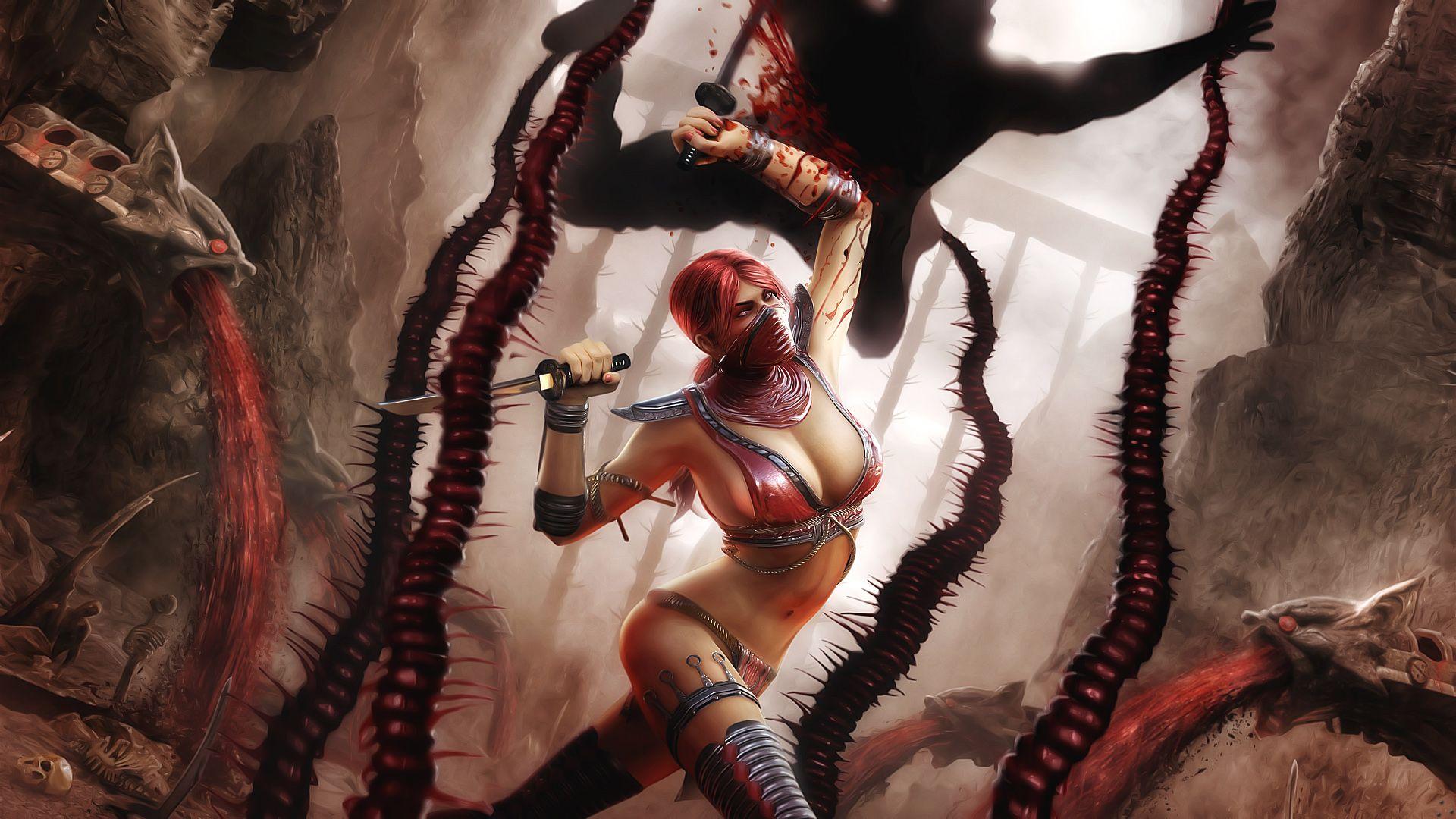 Skarlet in Mortal Kombat HD wallpaper. creative and fantasy