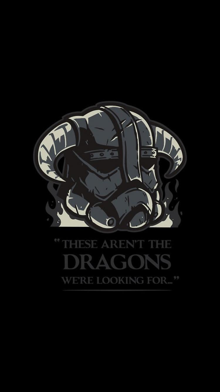 Scrolls v skyrim black background dragons minimalistic wallpaper