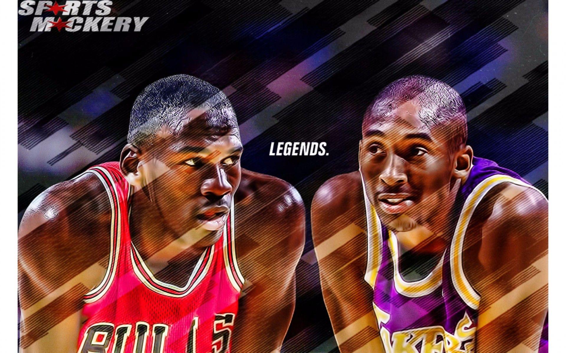 Kobe Bryant and Michael Jordan 4K Wallpaper. Free 4K Wallpaper