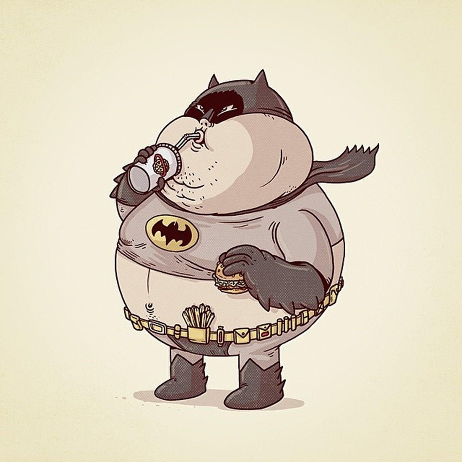 Batman fat superhero dc