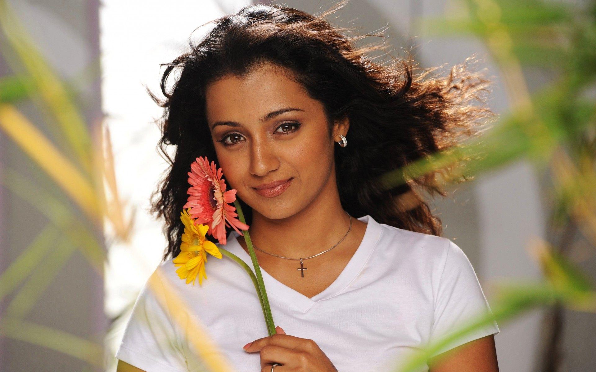 Wallpaper Trisha Krishnan, Heroine, Telugu, Tamil, 4K, Celebrities