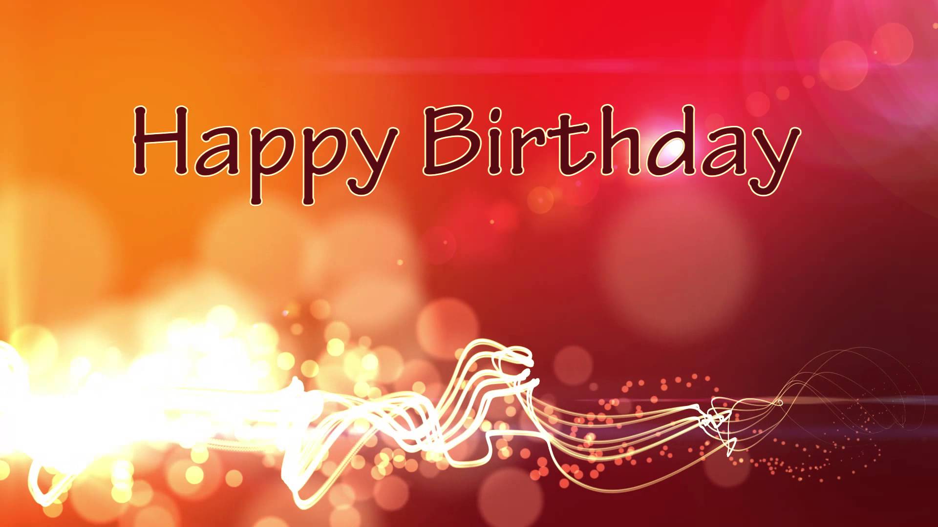 Happy Birthday Graphics Background Lines and Bokeh
