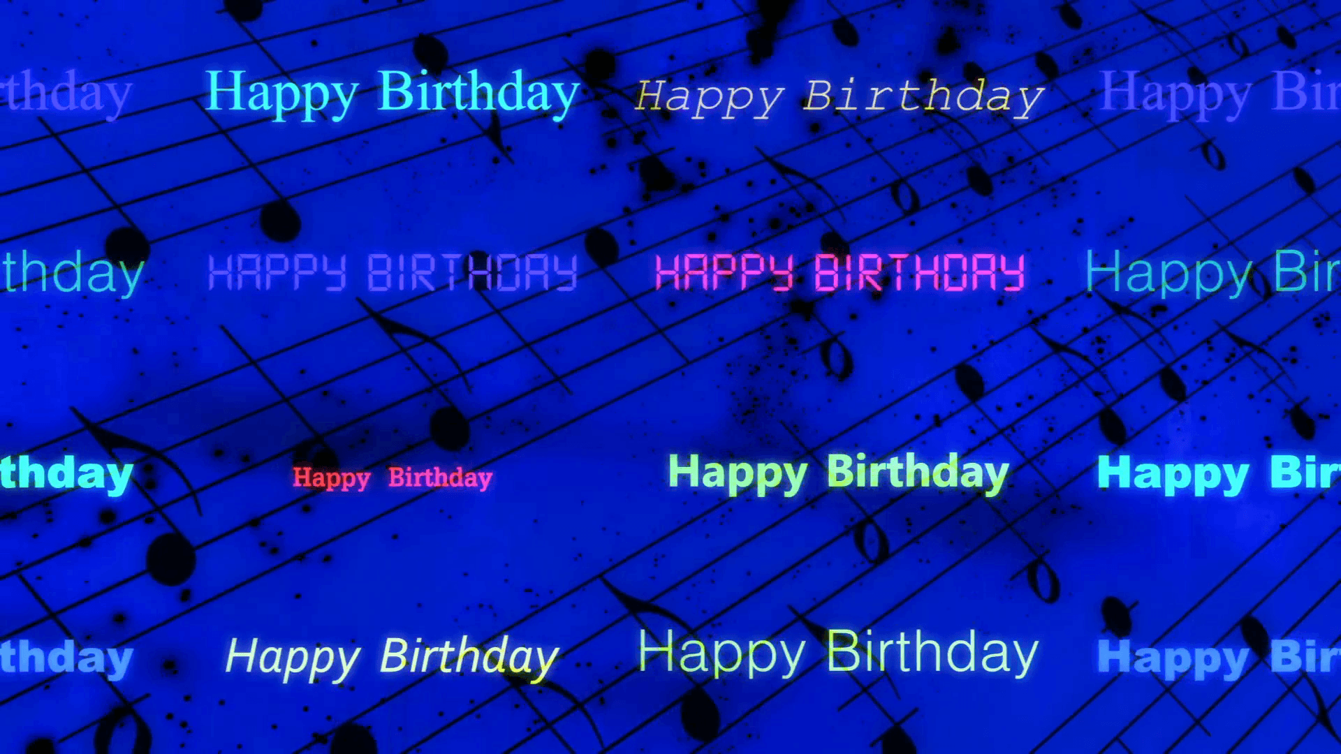 Happy birthday music background Motion Background