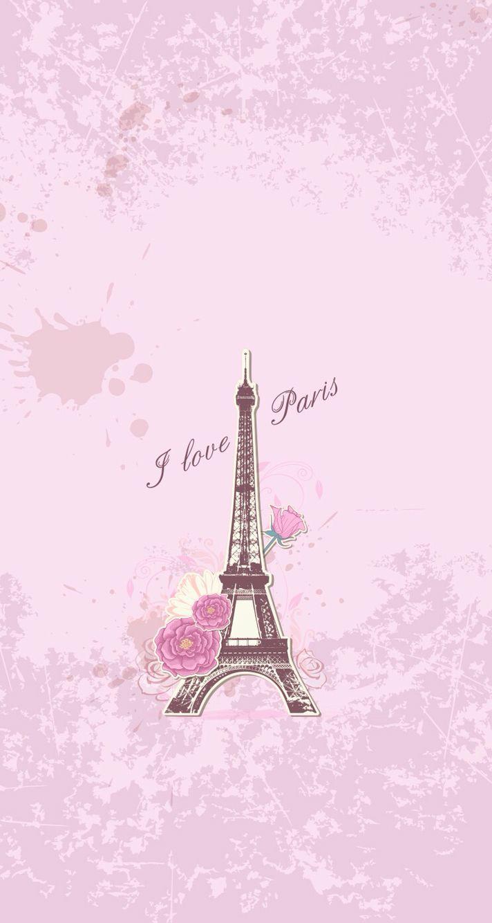 Paris Pink iPhone wallpaper. Pattern / Wallpaper