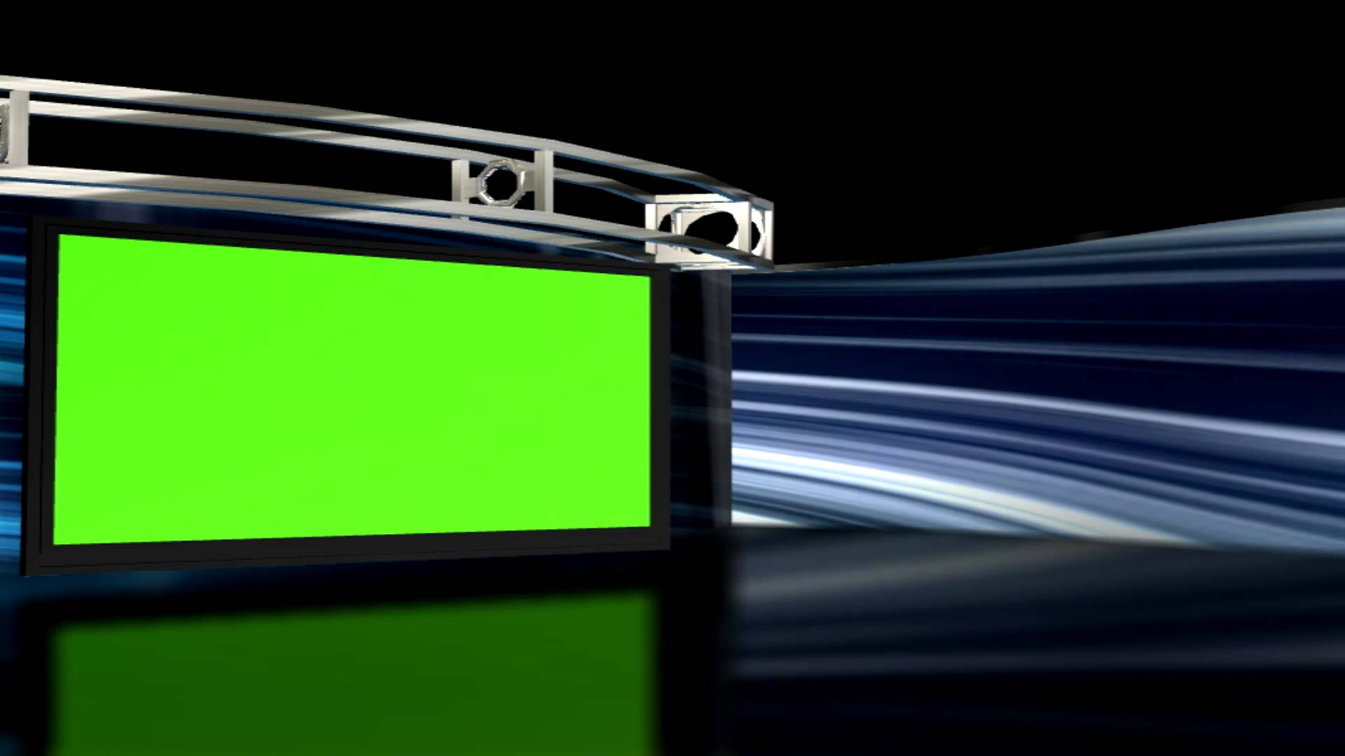 HD Virtual Studio set Background 1 with Green screen TV set