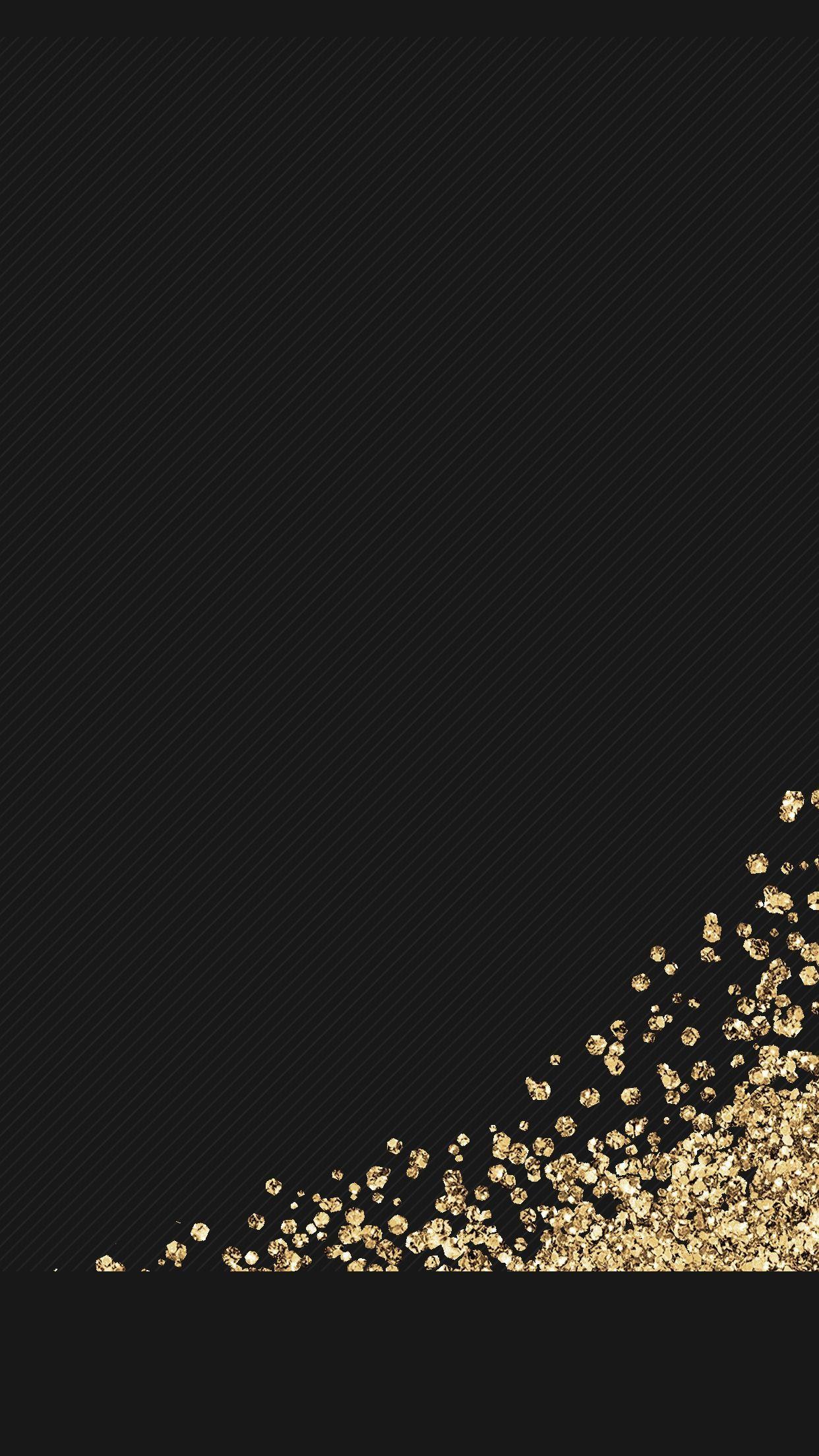 black, gold, glitter, wallpaper, background, iphone, android