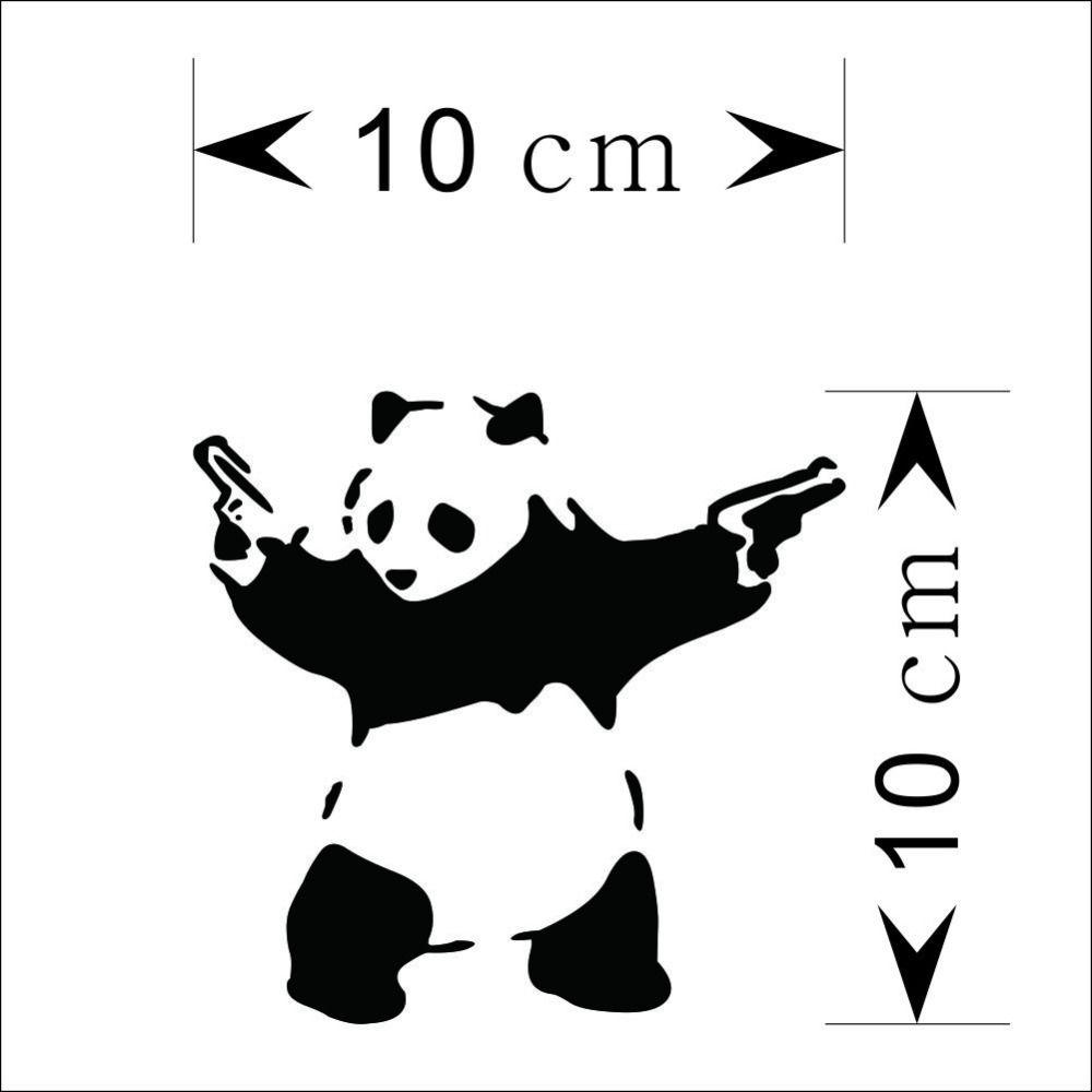 Cool Panda Holding Guns Car Stickers 10*10 Cm Decorative Animal Car