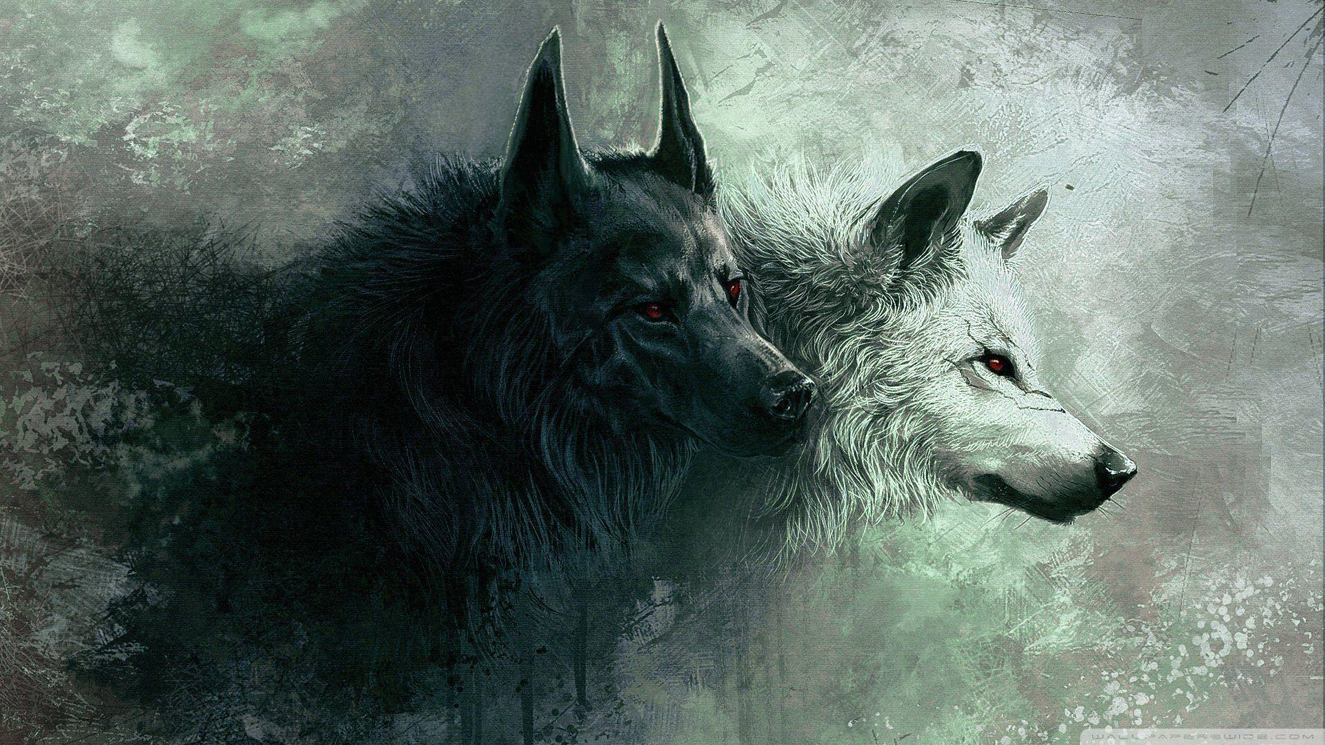 Awesome looking wolves [Wallpaper]