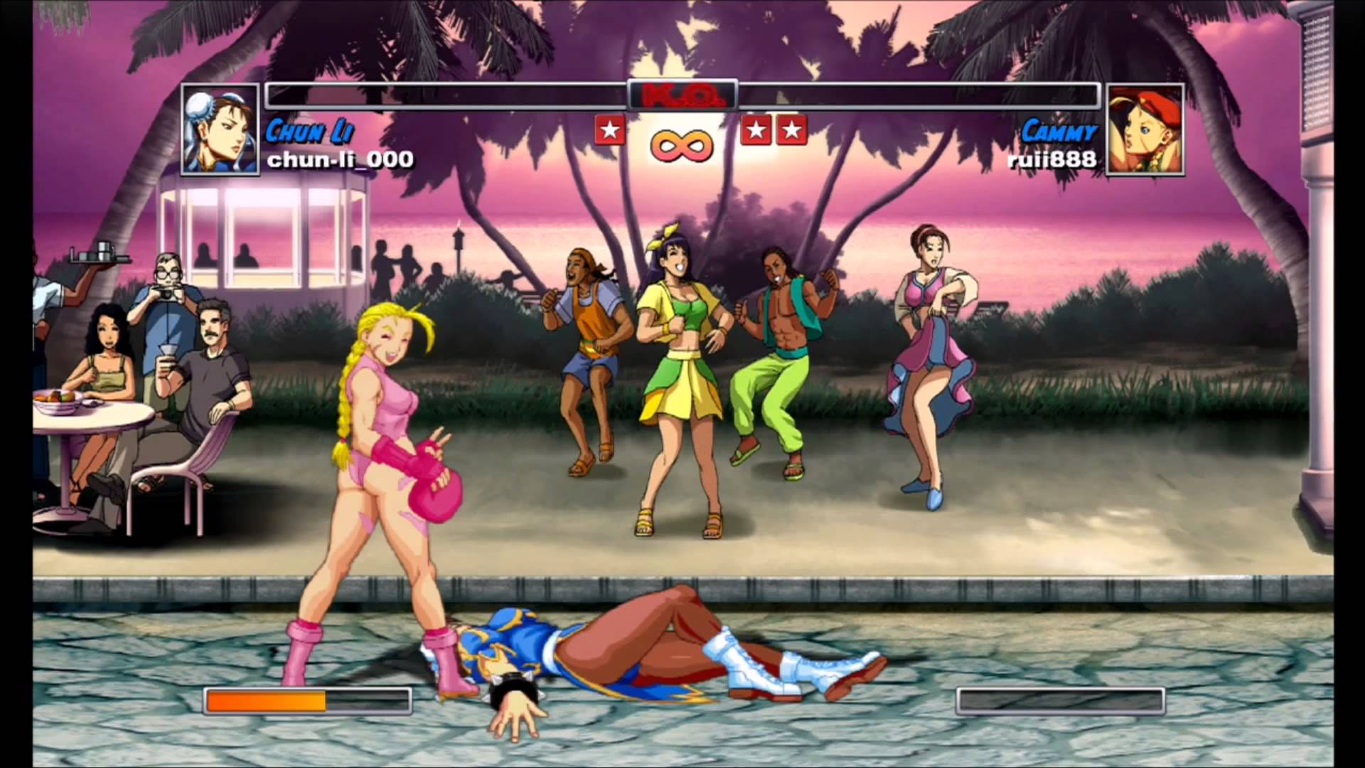 Super Street Fighter II Turbo HD remix Chun Li VS Cammy