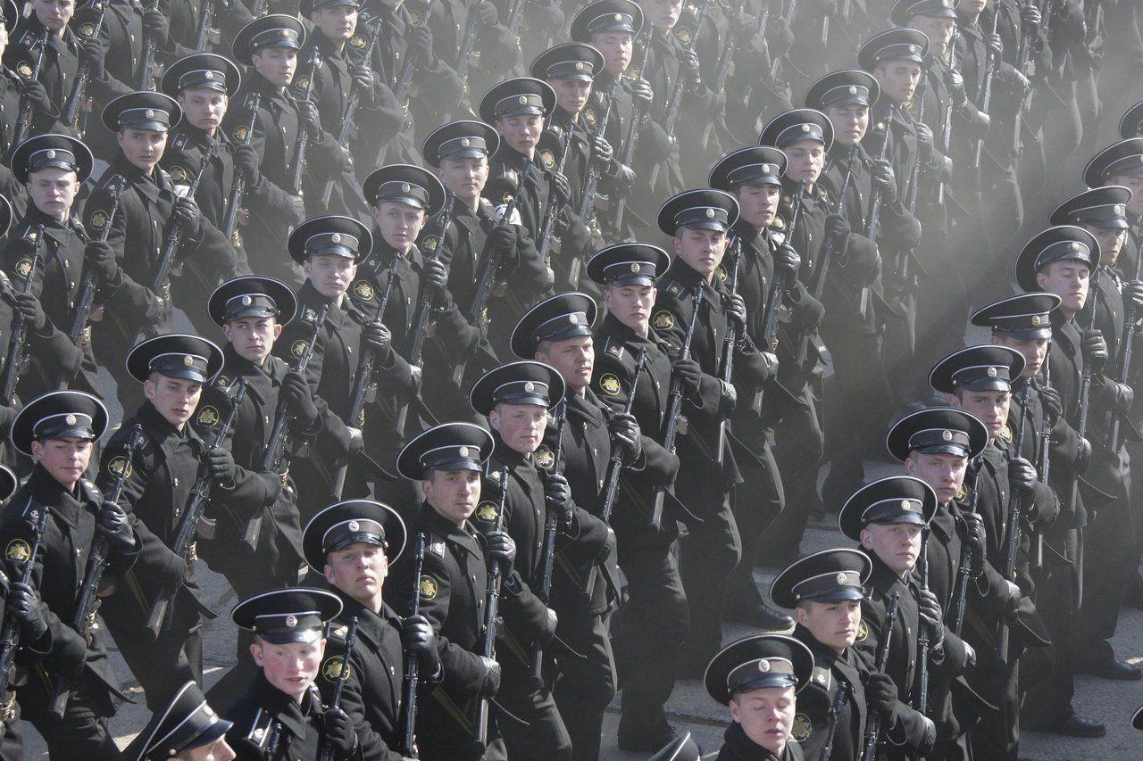 Russian Navy Soldiers Parade