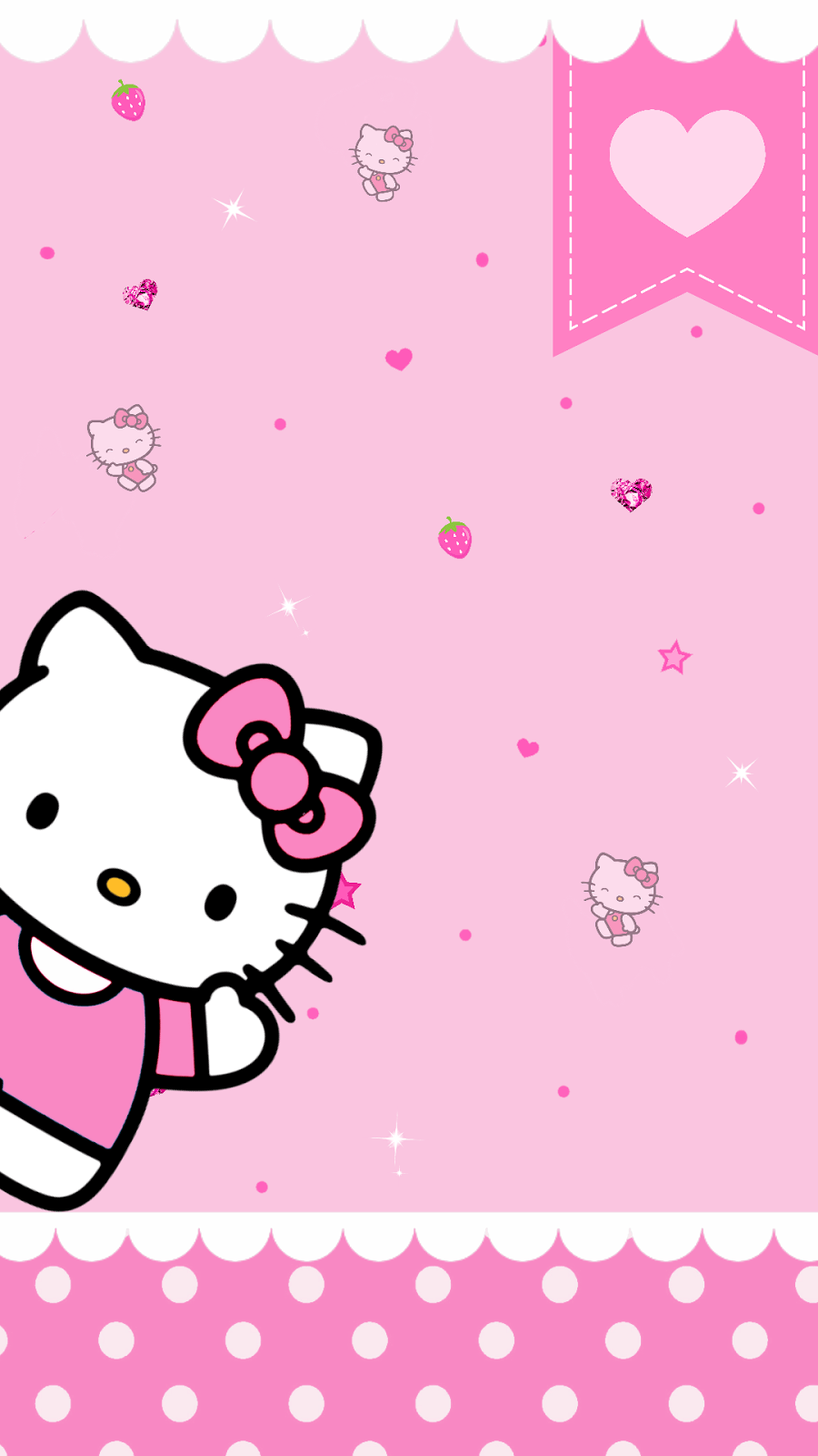 Terbaru Wallpaper Hello Kitty Pink Lucu Bedebas