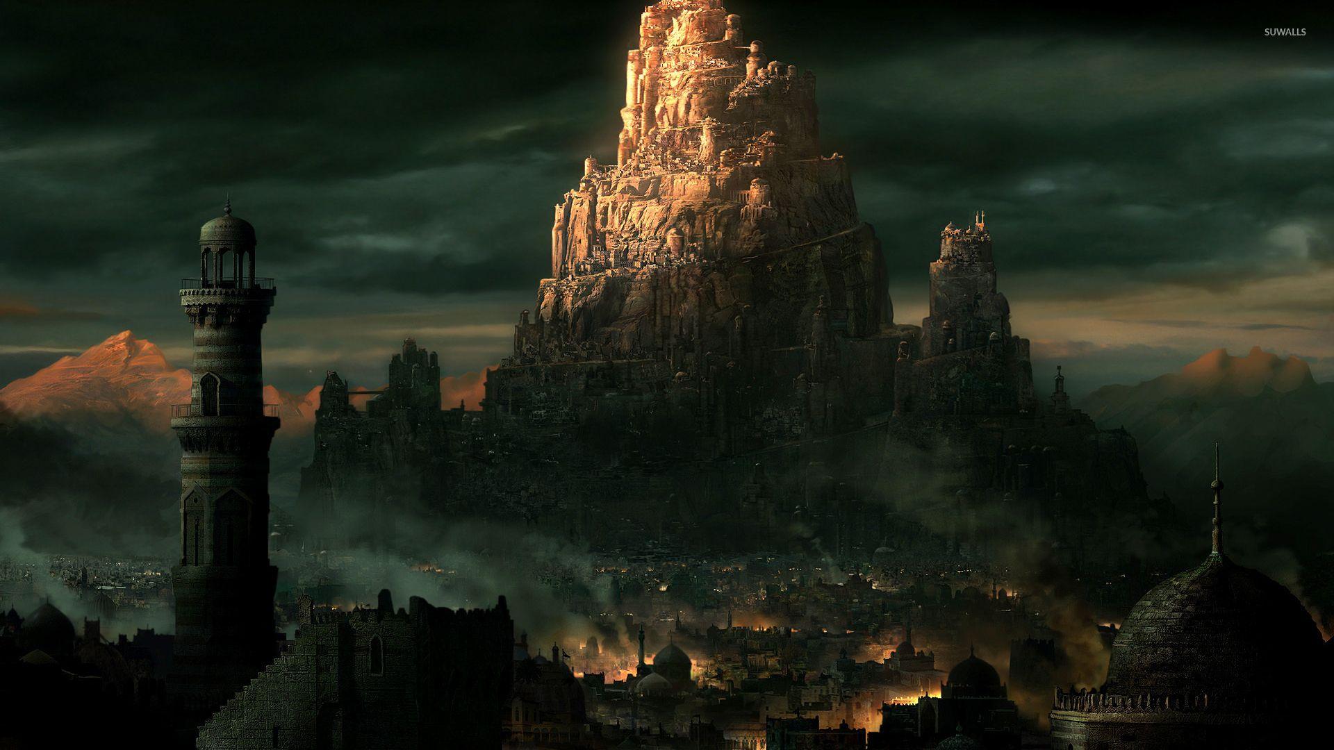 City on a rocky cliff in Prince of Persia: The Two Thrones wallpaper wallpaper