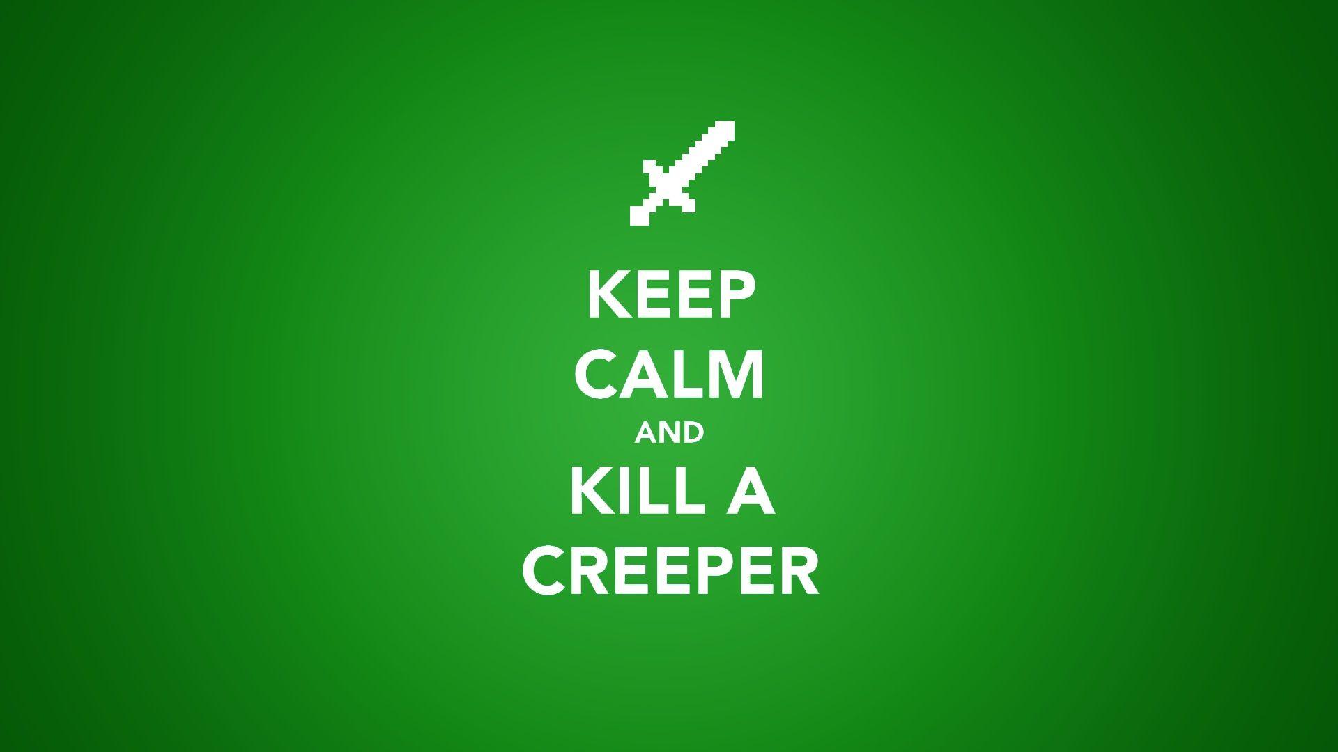 Kill A Creeper Minecraft Wallpaper