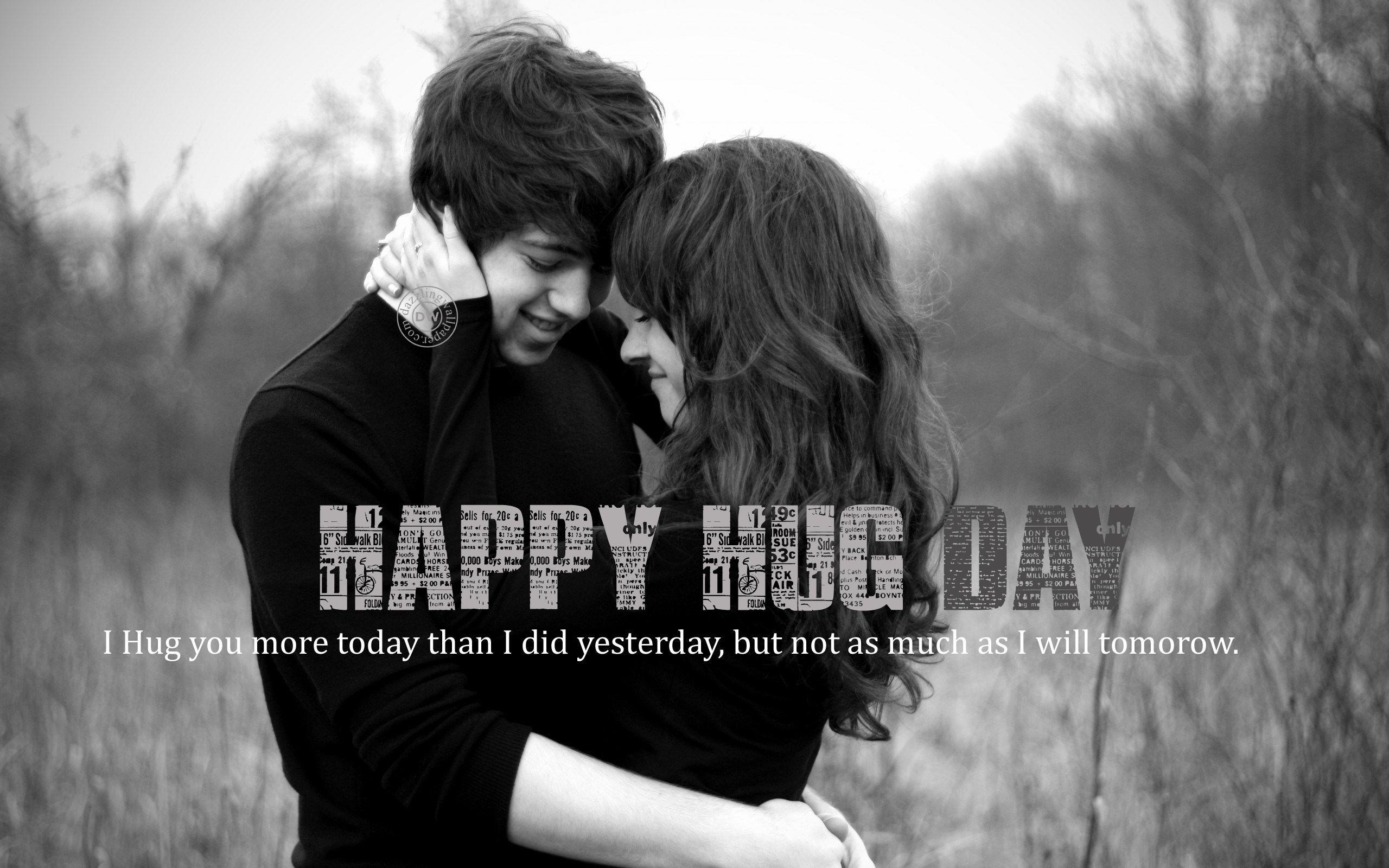 Happy Hug Day HD Wallpaper Hug Day, Valentine Week, Kissing