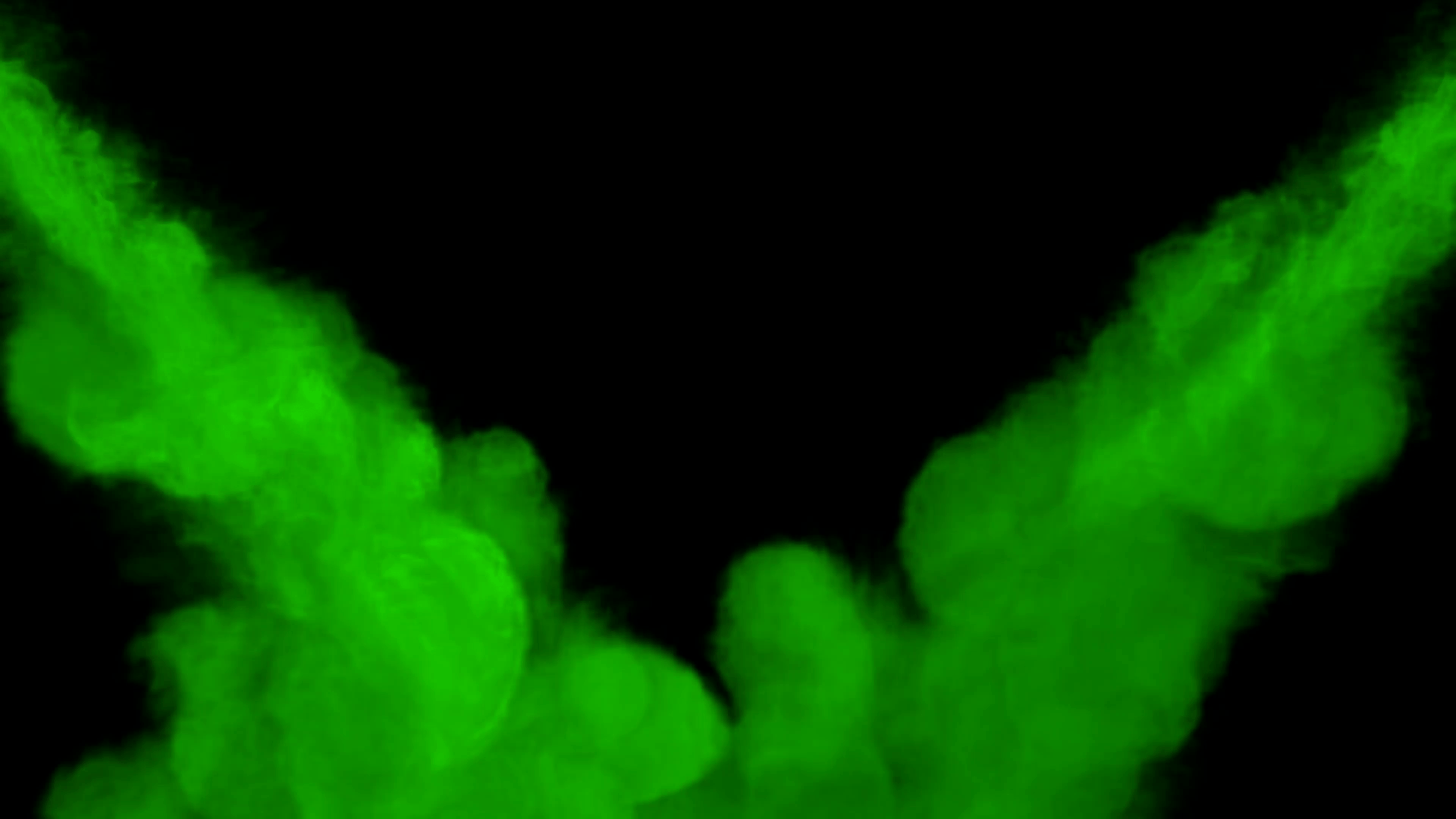 Animated green toxic smoke filling up whole screen against