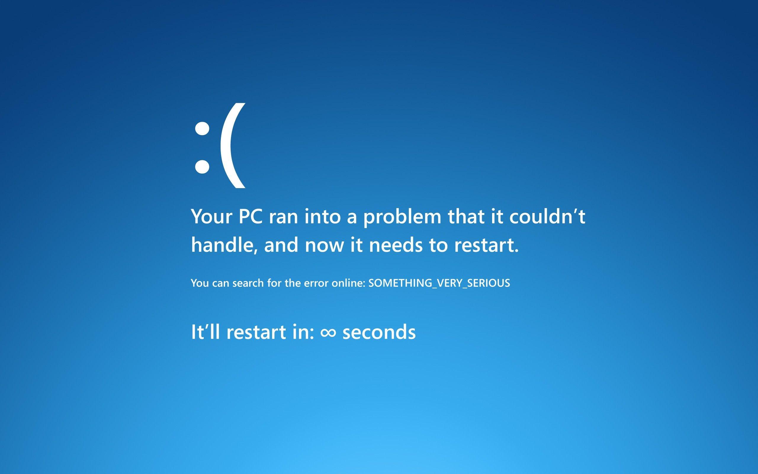 Amusing Blue Screen Of Death Funny Text Windows 8