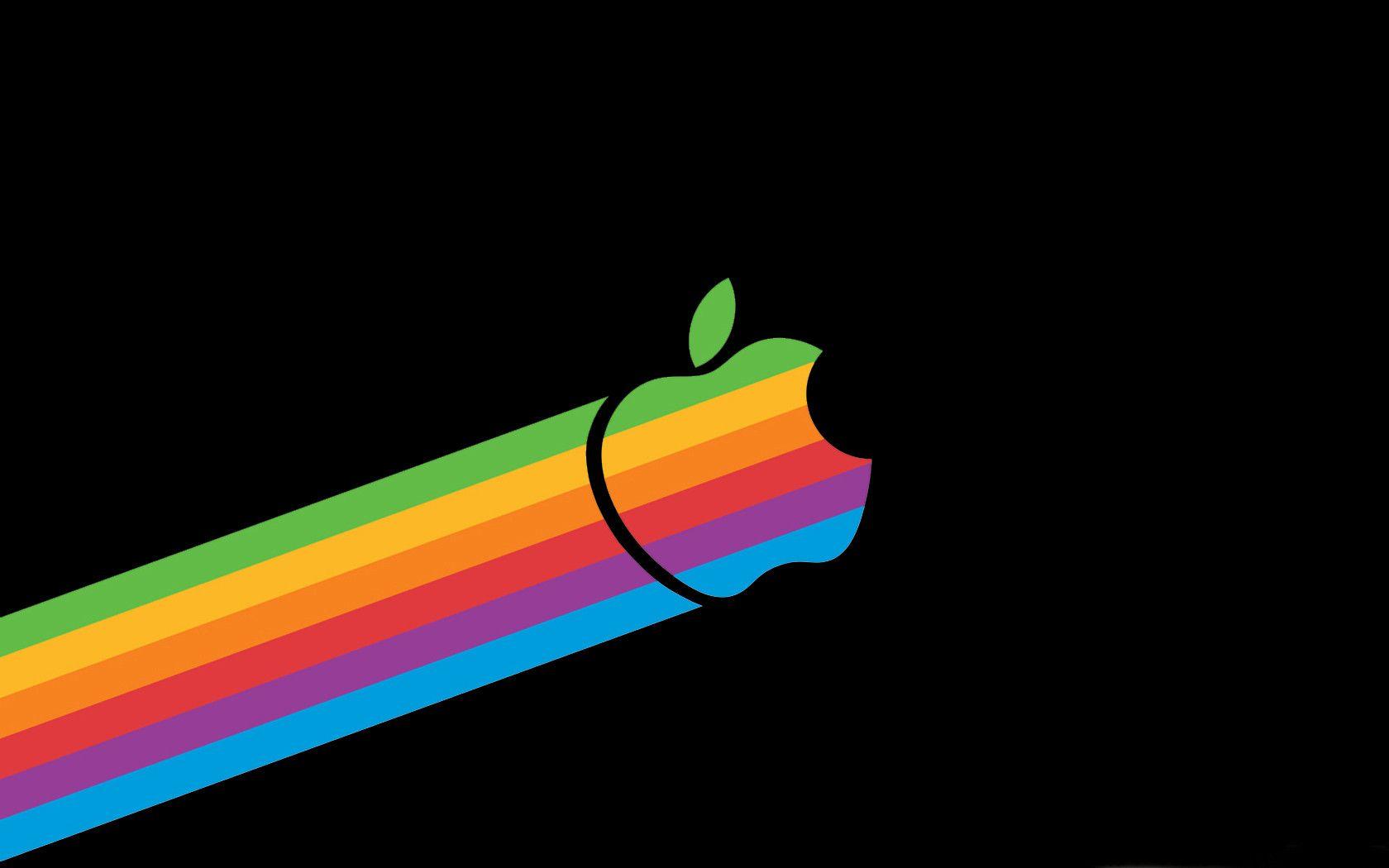 Rainbow Apple Wallpaper - Download to your mobile from PHONEKY