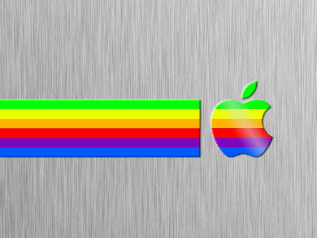 Retro Rainbow Logo iPad Wallpaper