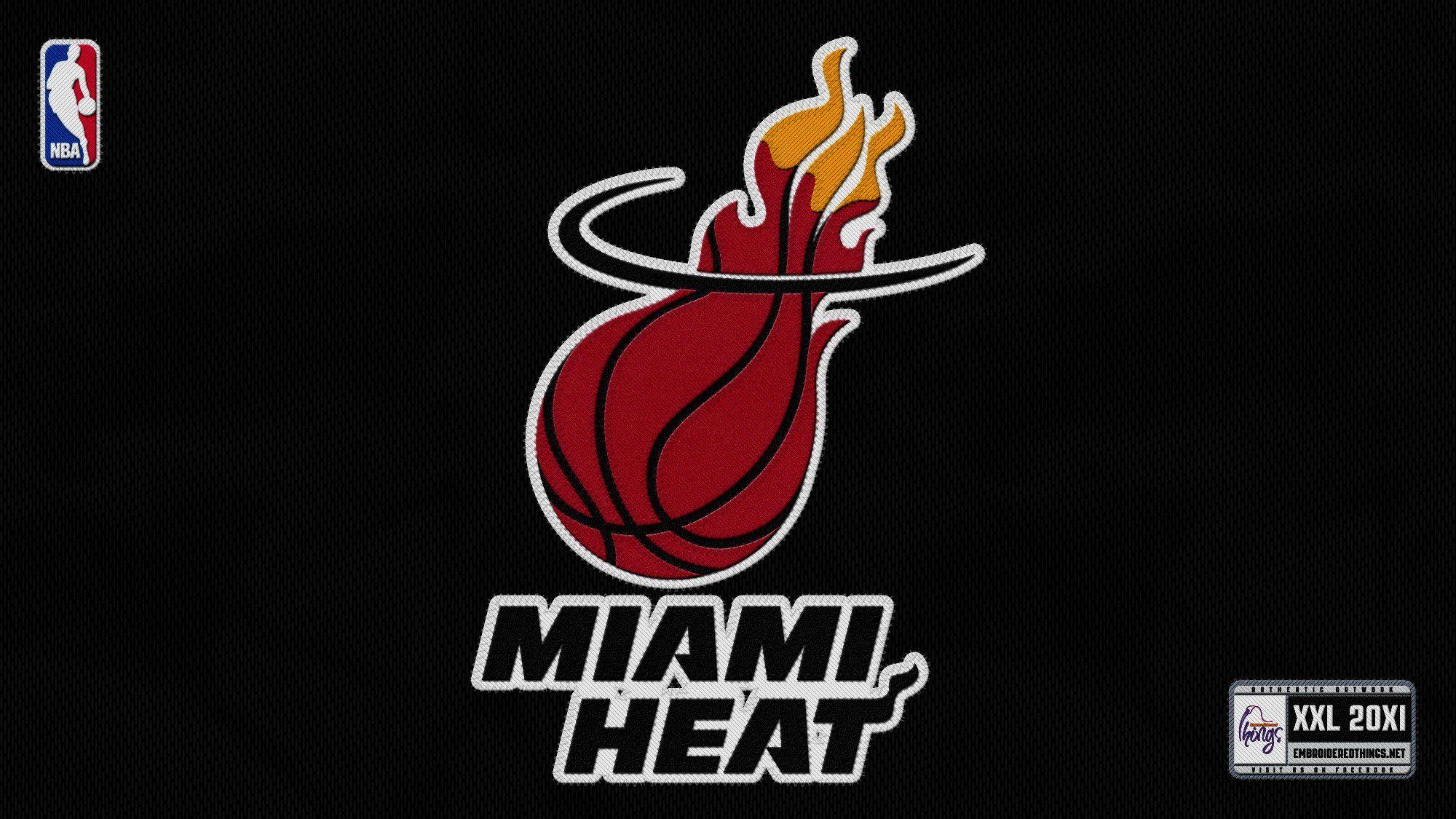NBA Miami Heat Logo Black wallpaper 2018 in Basketball