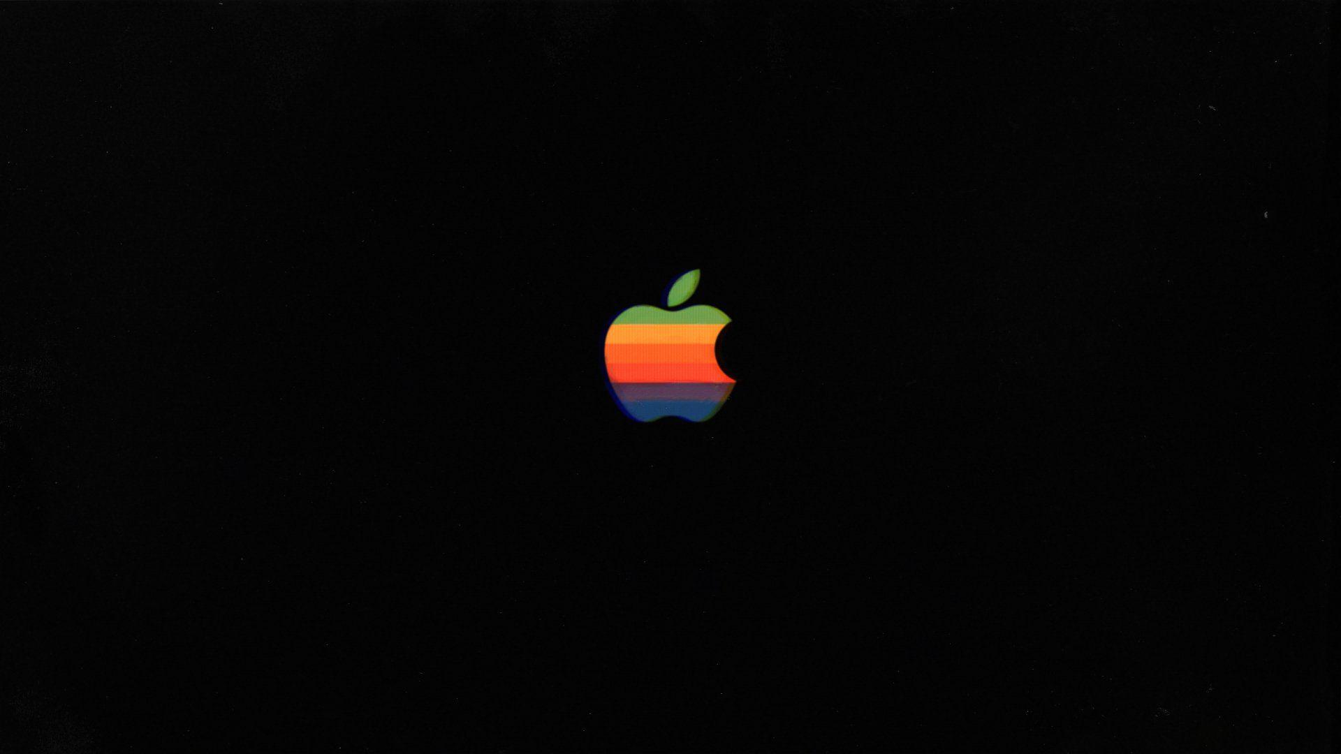 Retro apple mac 80&classic vintage green yellow orange blue